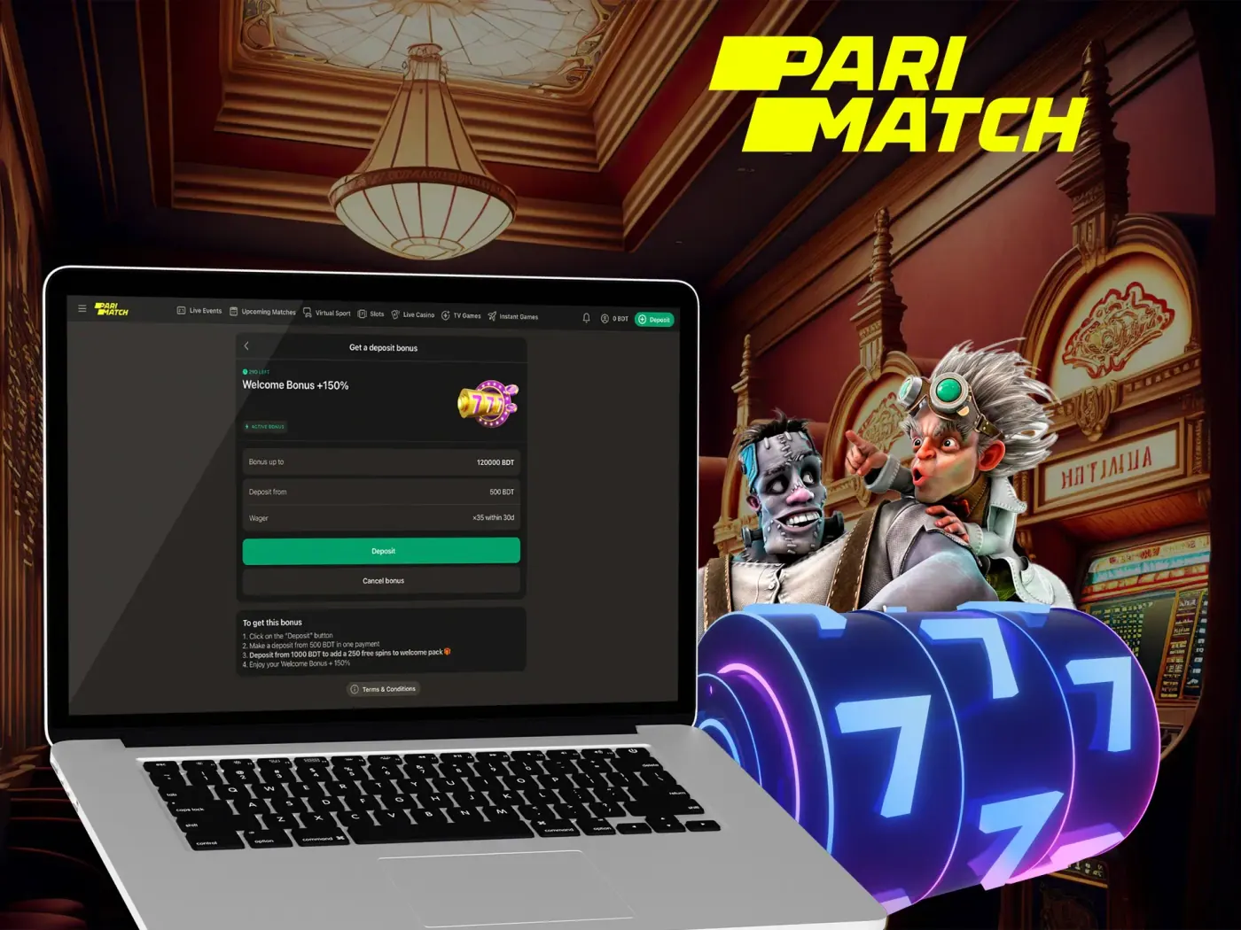 Parimatch welcome bonus.
