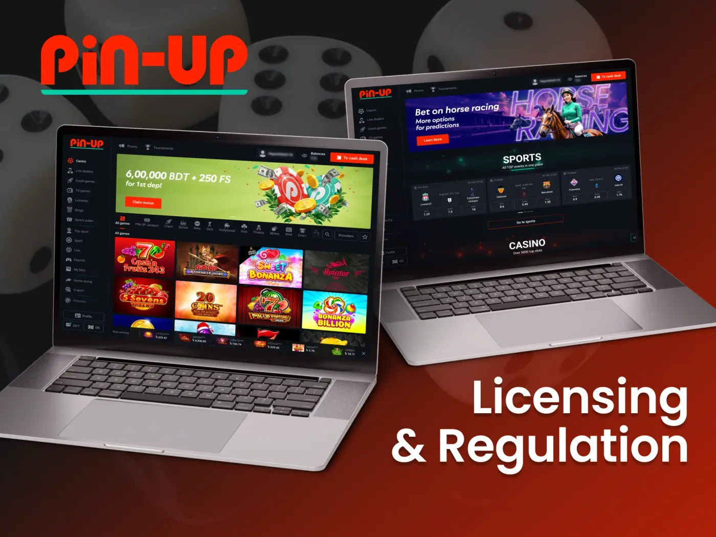 Pin Up online casino licensing and ownership details.