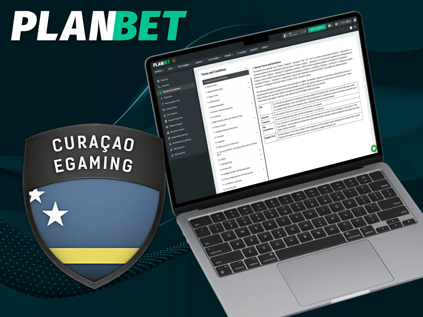Planbet licensing information