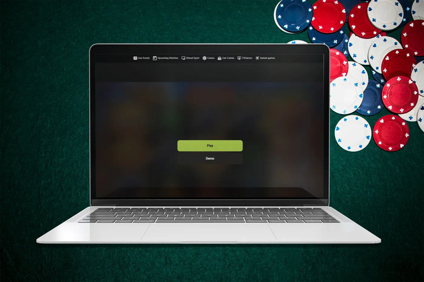Start playing poker at an online casino.