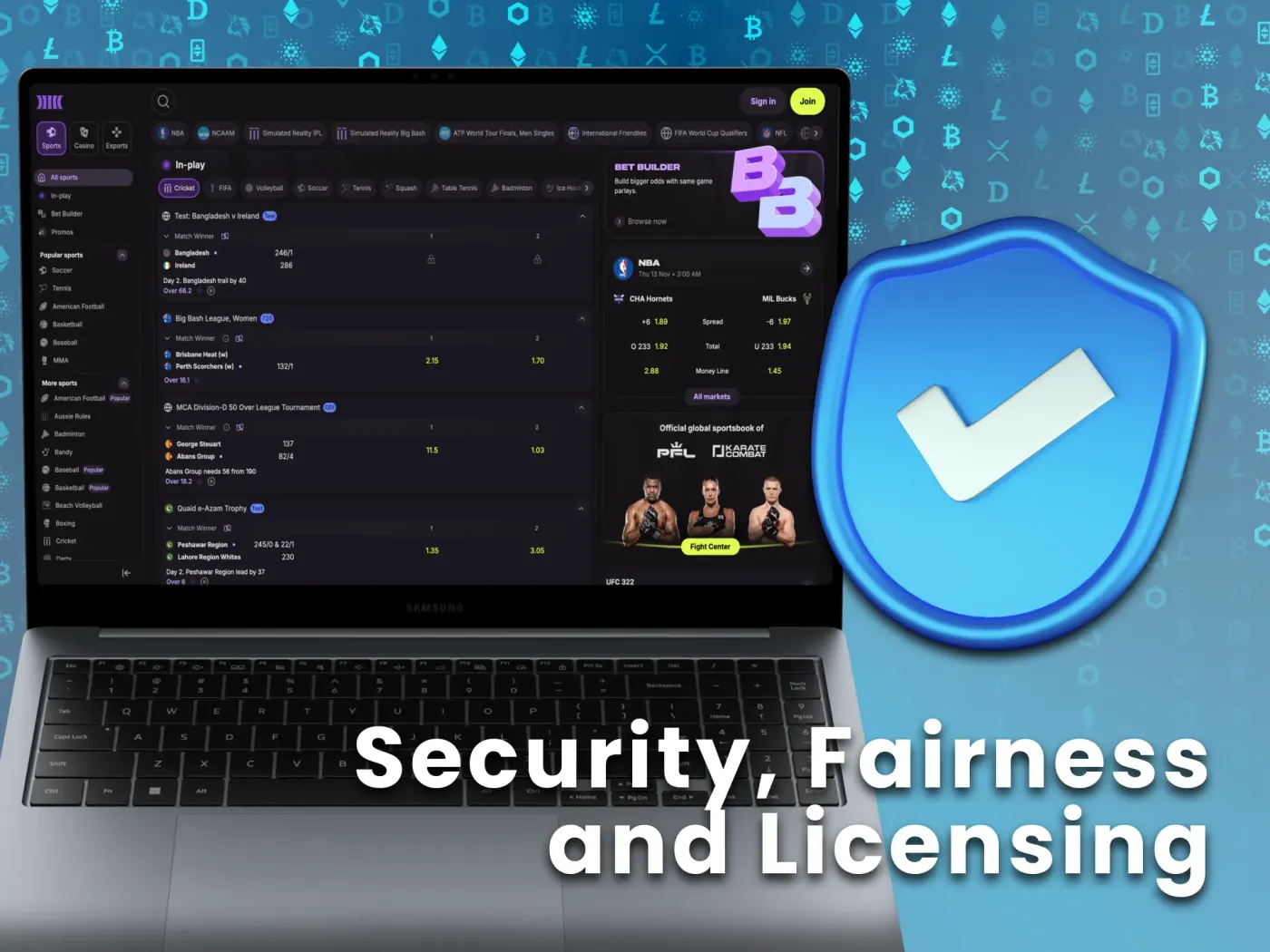 Crypto casino licences and security.