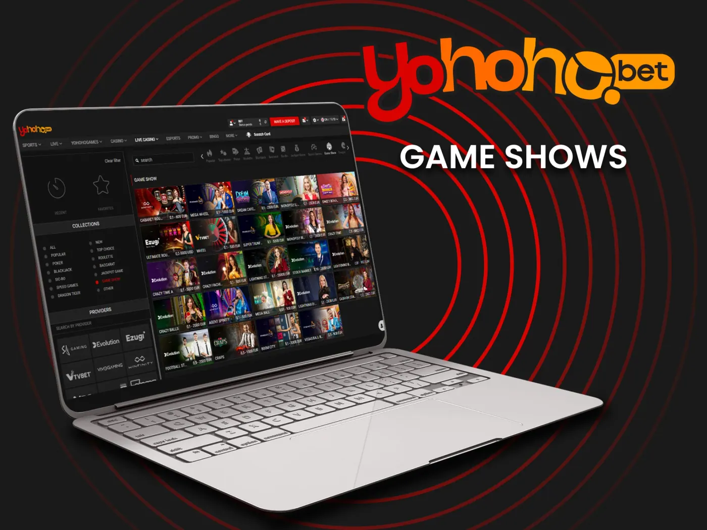 Yohoho Bet game shows enjoy thrilling entertainment.