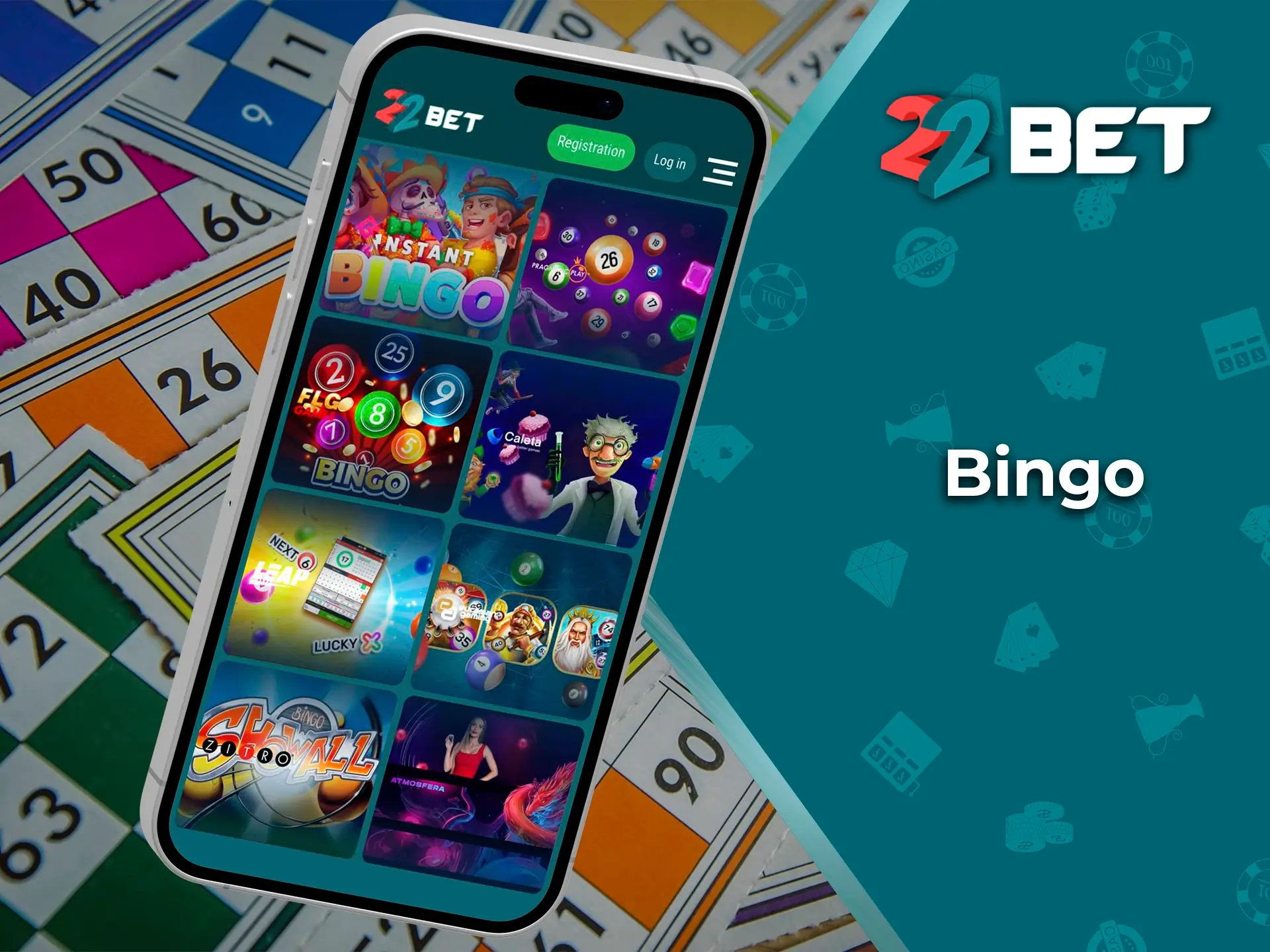 Predict the falling numbers and pick up a huge score at Bingo from 22Bet Casino.