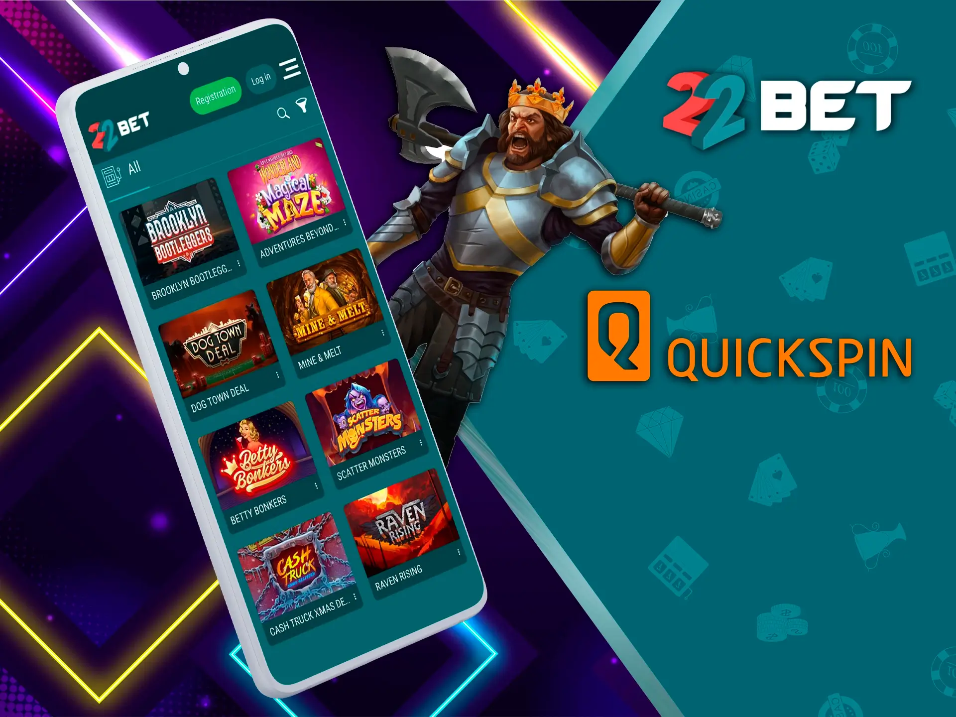 QuickSpin games are available at 22Bet Casino and are waiting for your participation.