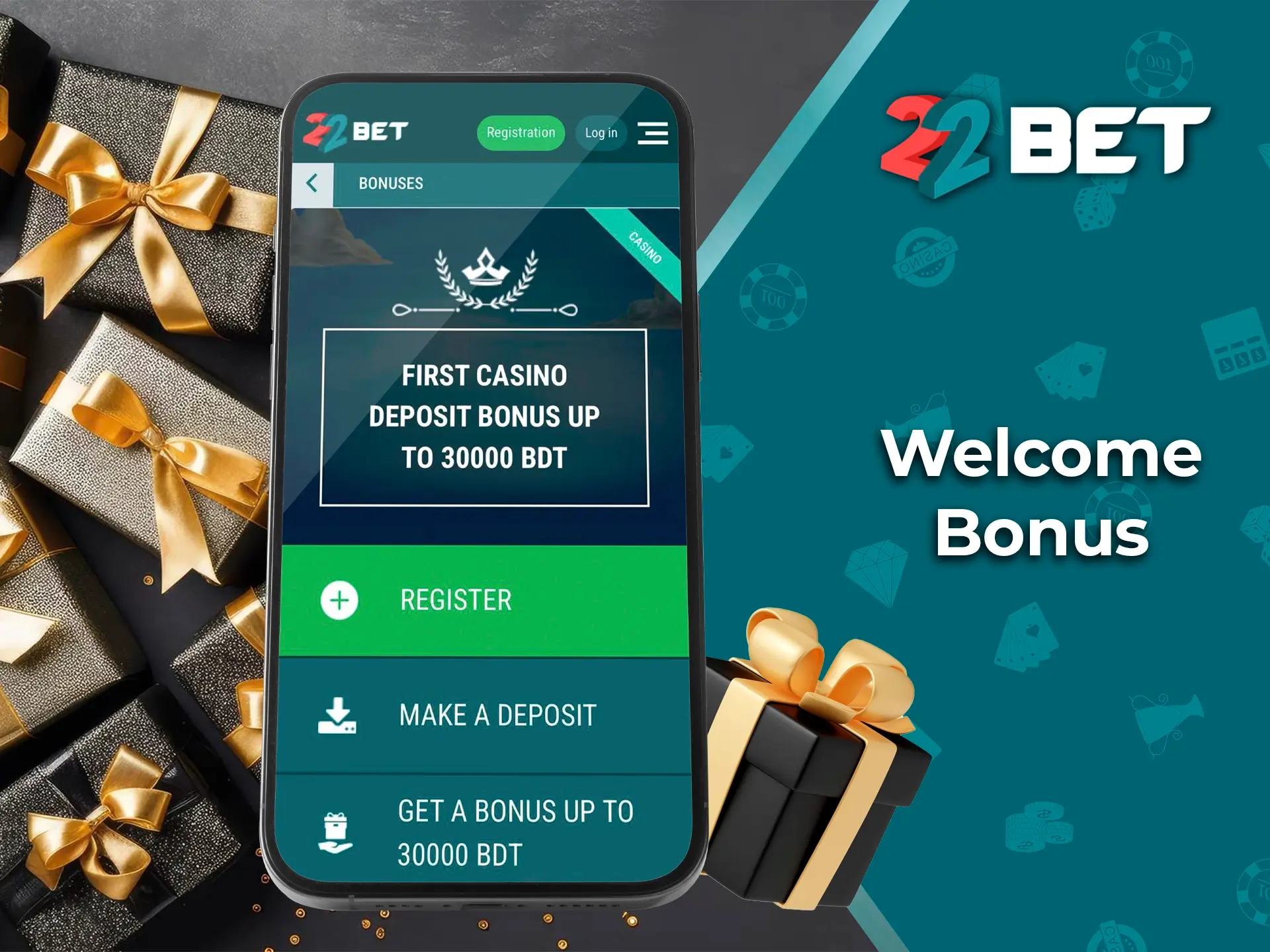 A swanky bonus from 22Bet will help any novice player gain confidence and get a taste of excitement.