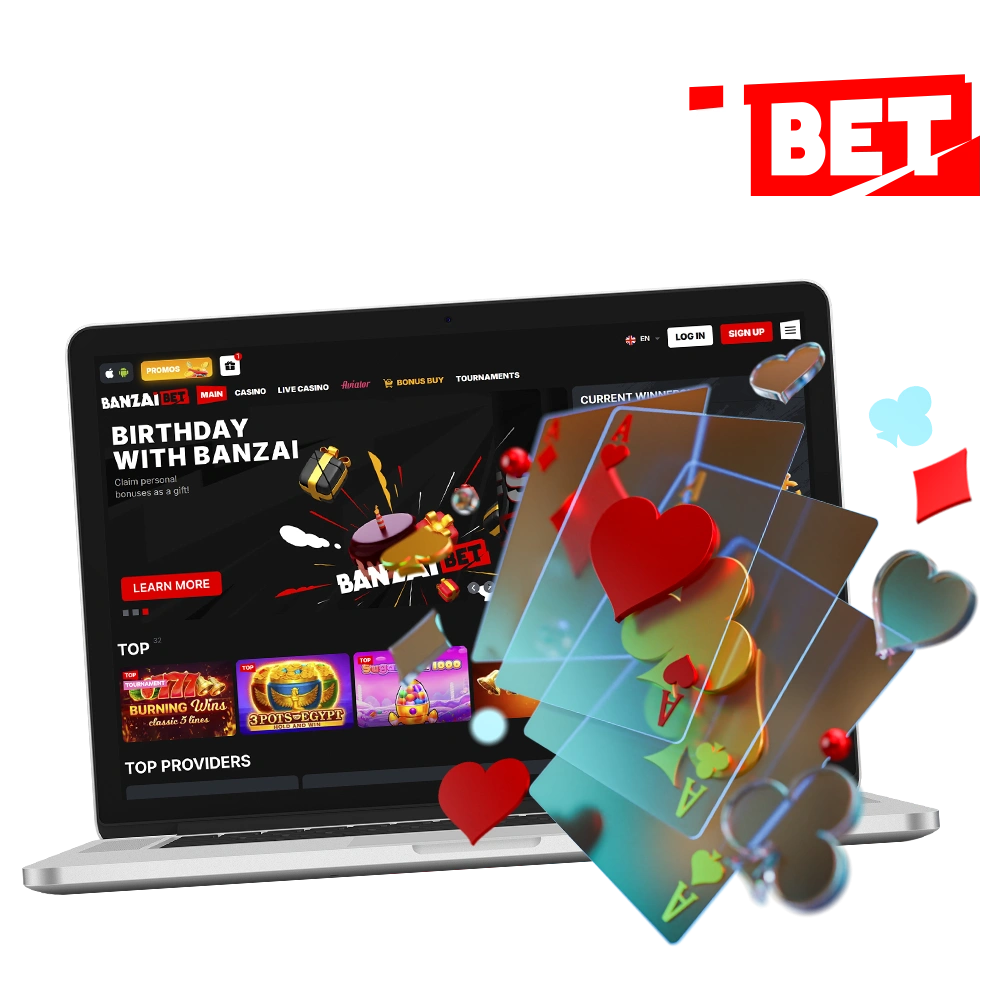 Place your sport bets and play casino games at BanzaiBet.