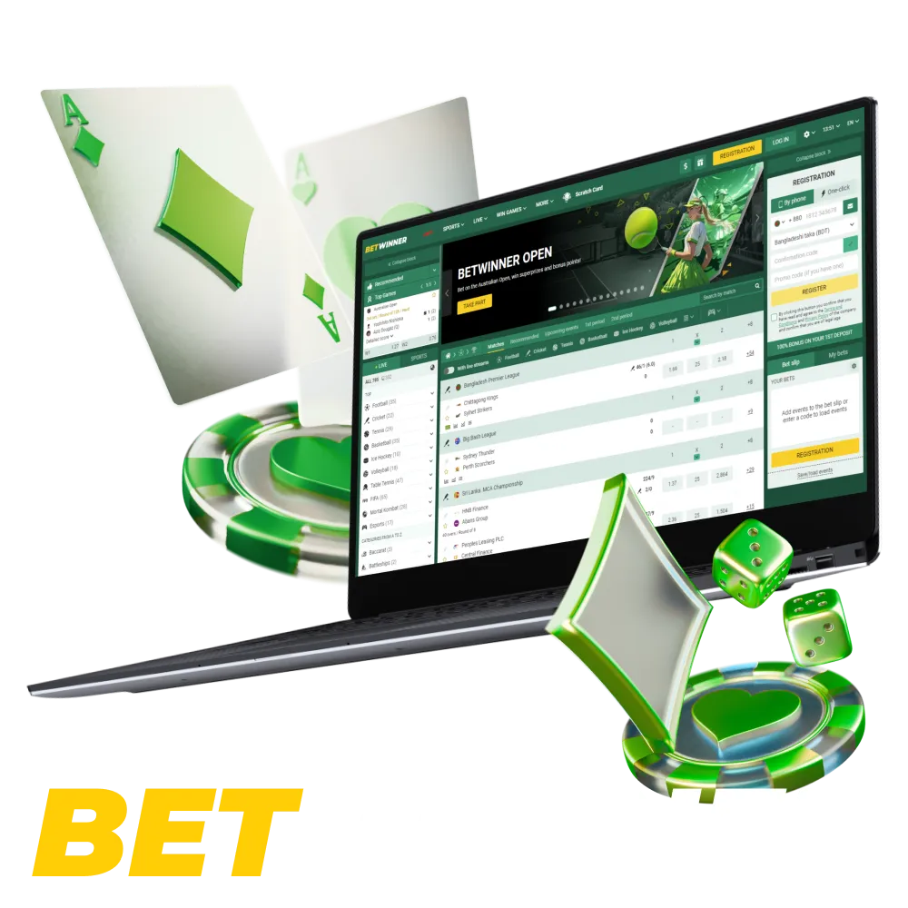 Betwinner is an online casino where you can play a variety of games.