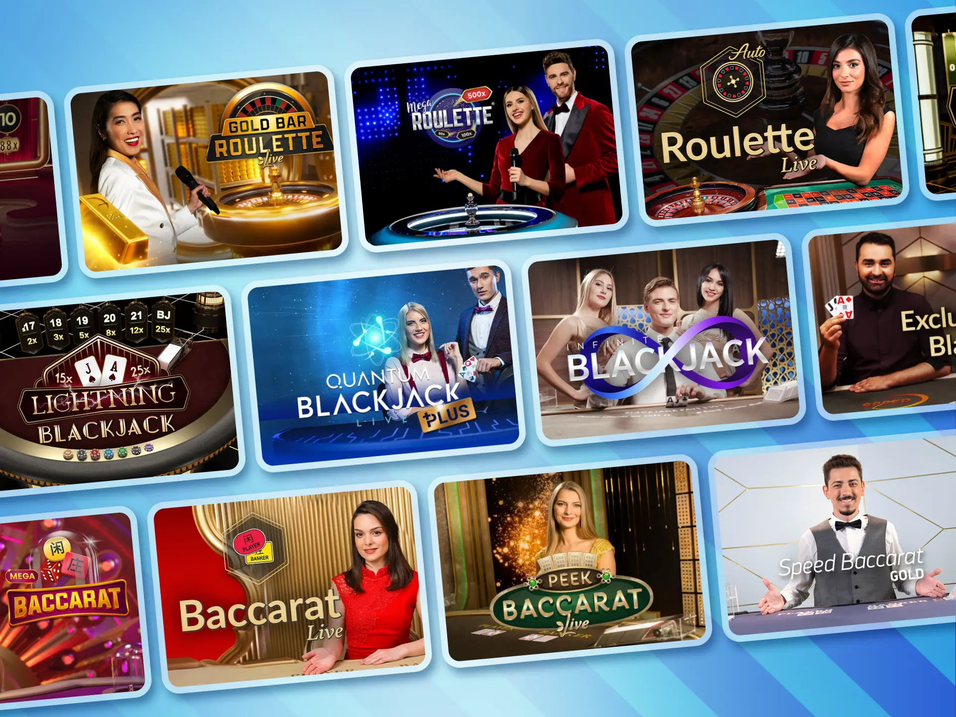 Explore the extensive collection of live casino games available in Bangladesh.