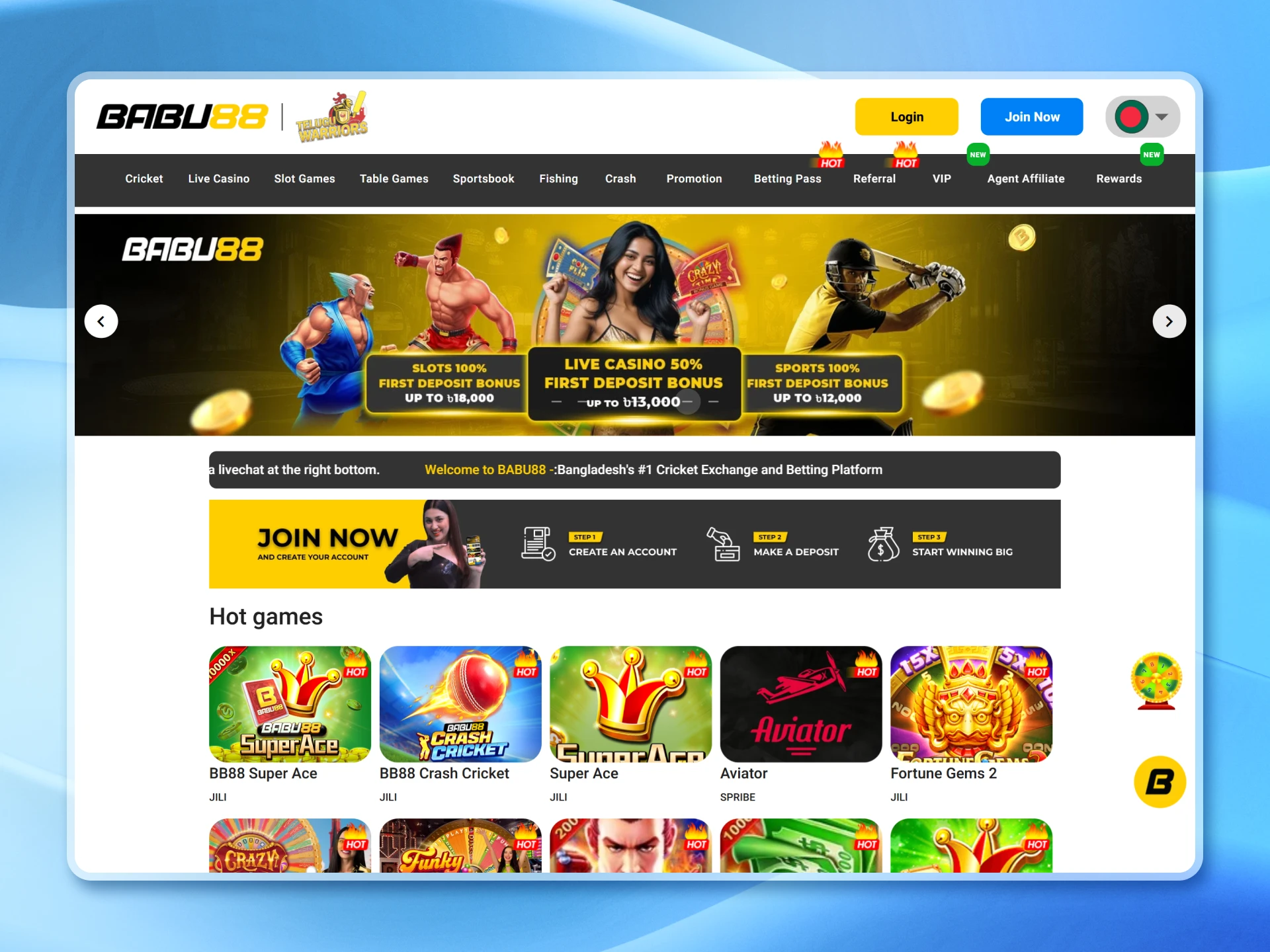 Discover the Babu88 online casino available in Bangladesh.
