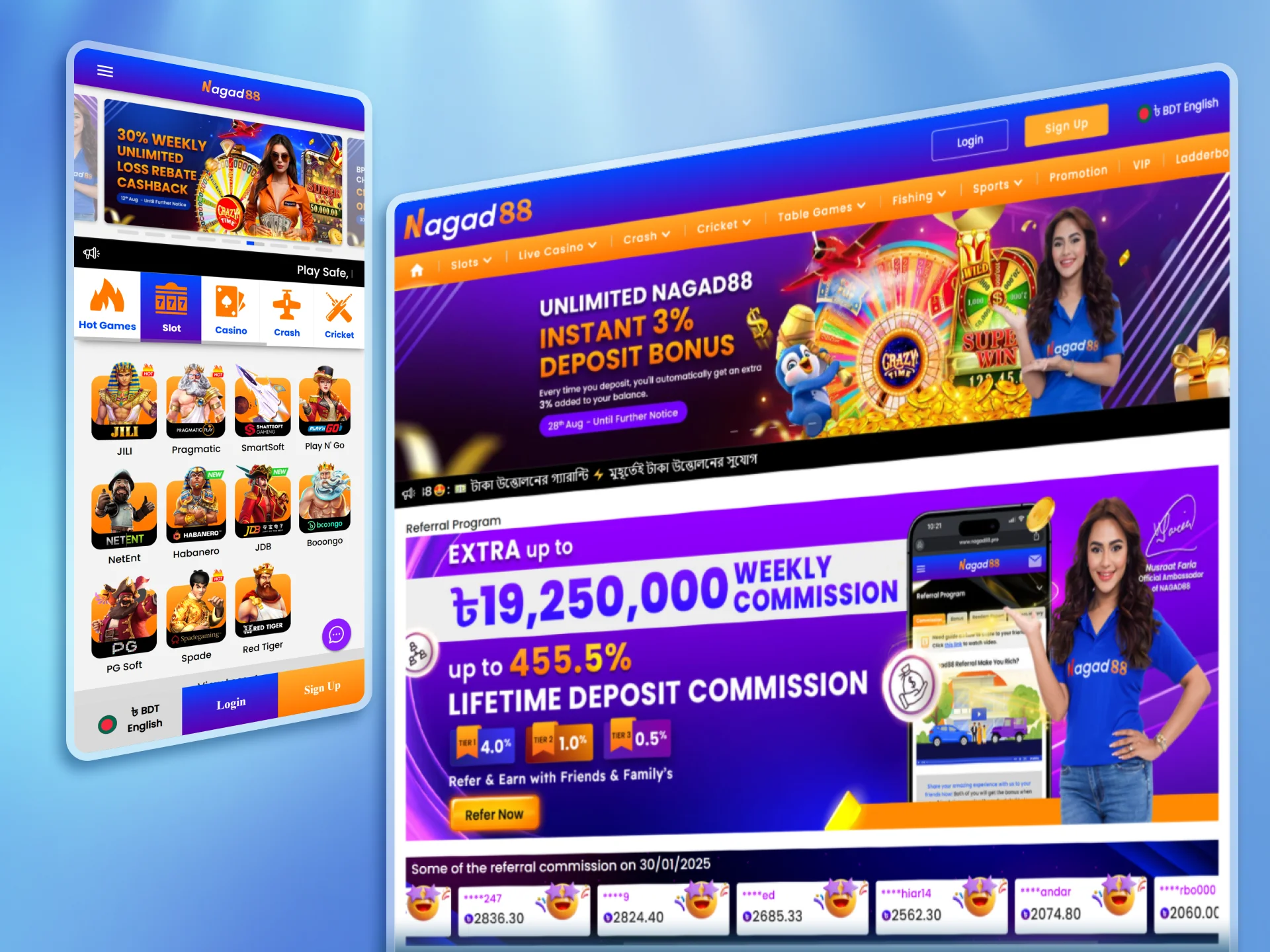 Check out the variety of online casino games at Nagad88.