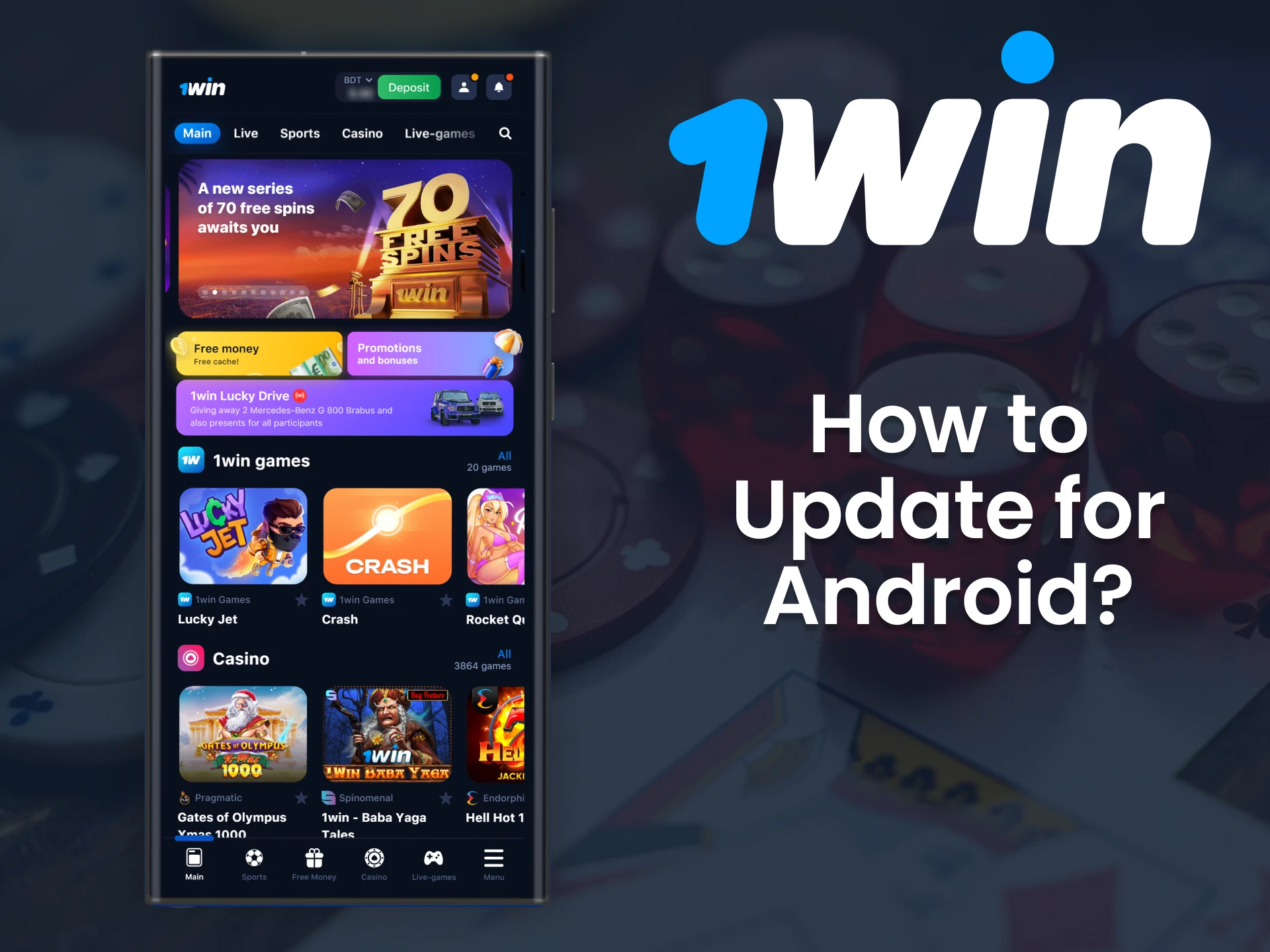 Keep your 1Win Android app up to date.