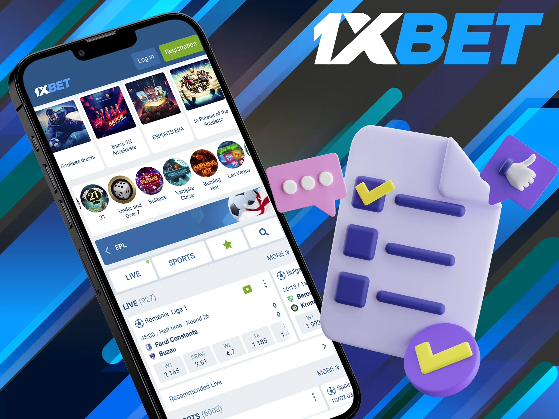 The 1xBet casino app has many different advantages.