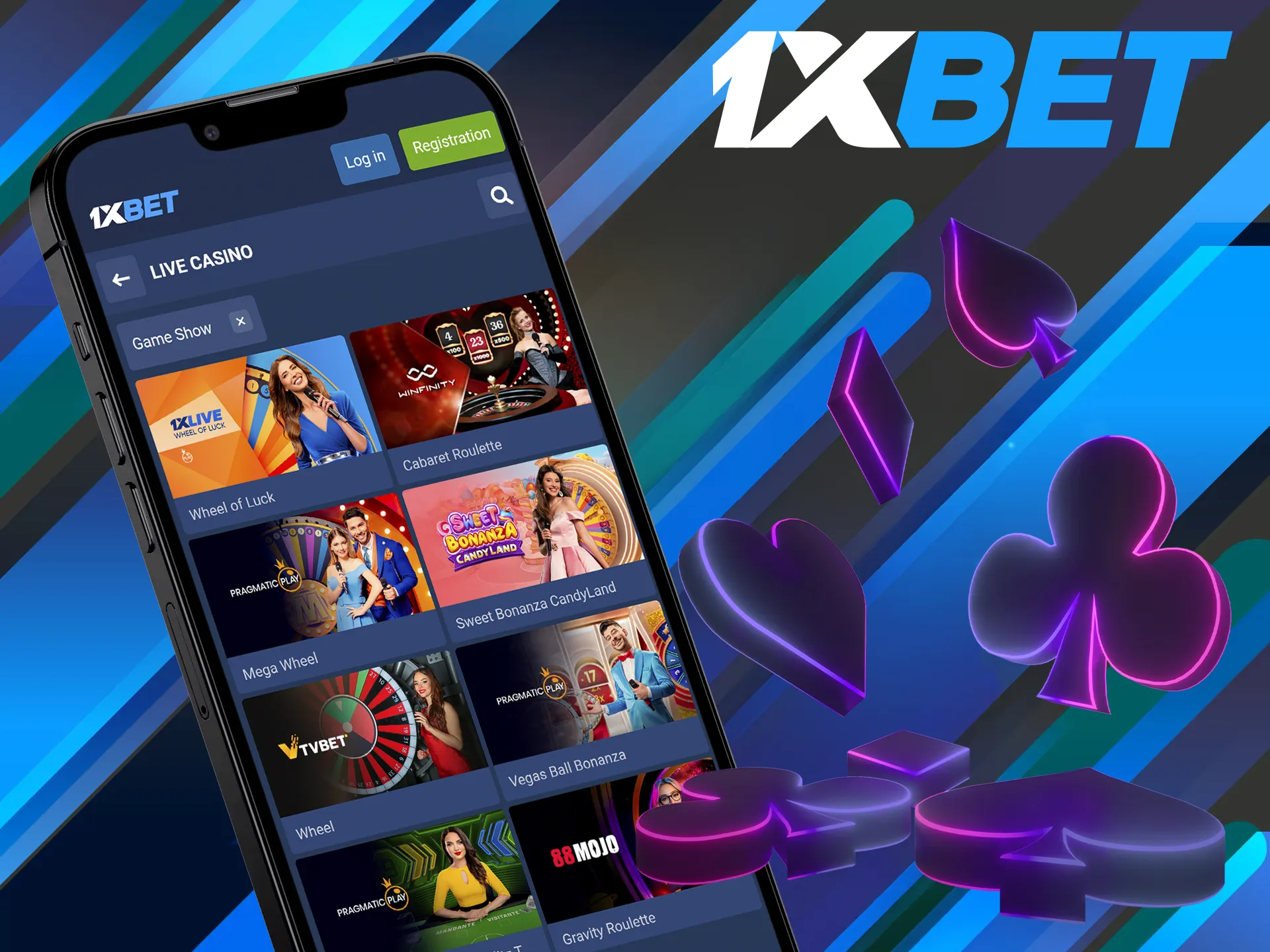 1xBet hosts several live game shows.