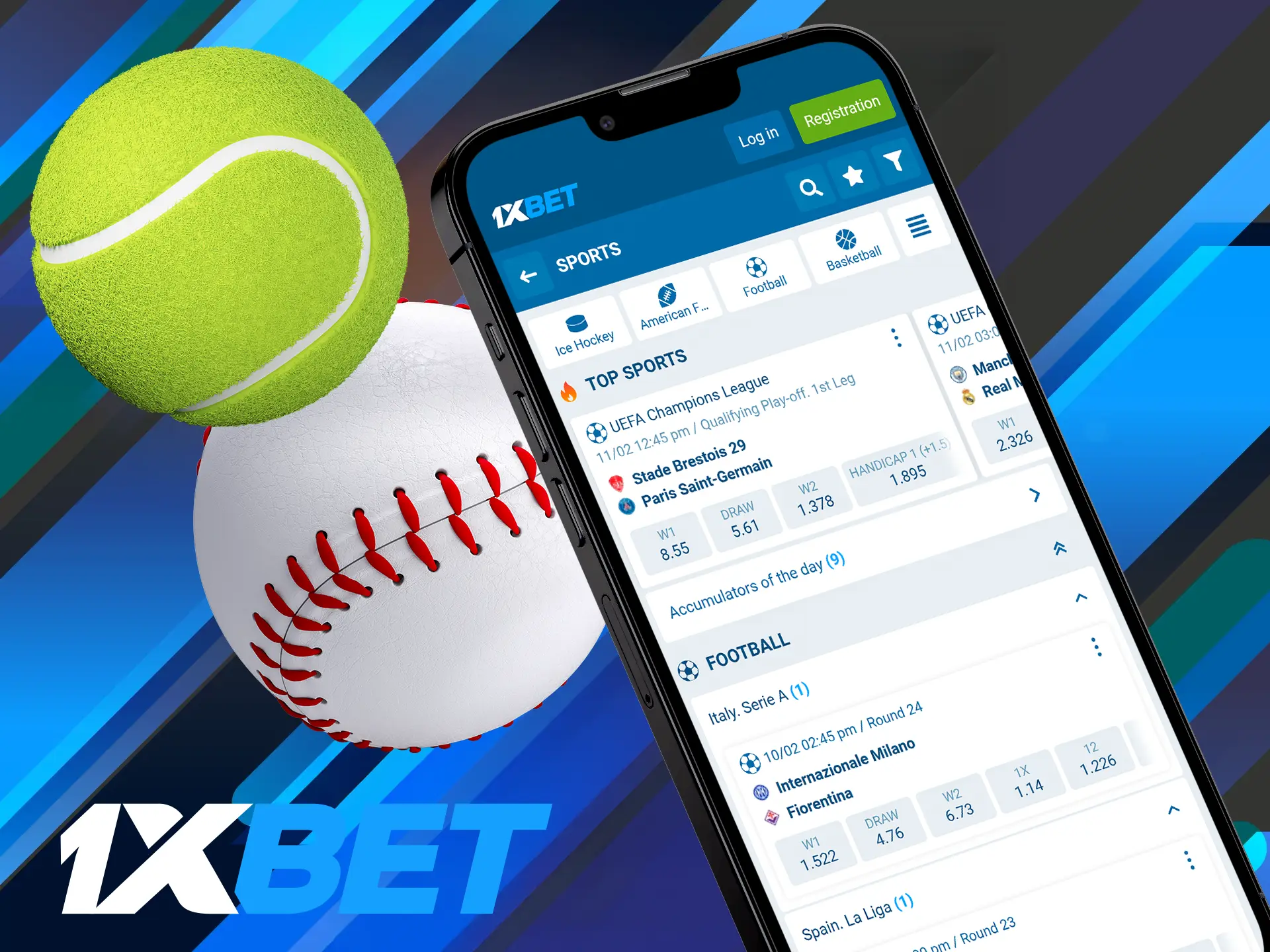 At 1xBet, you can place bets on many types of sports.