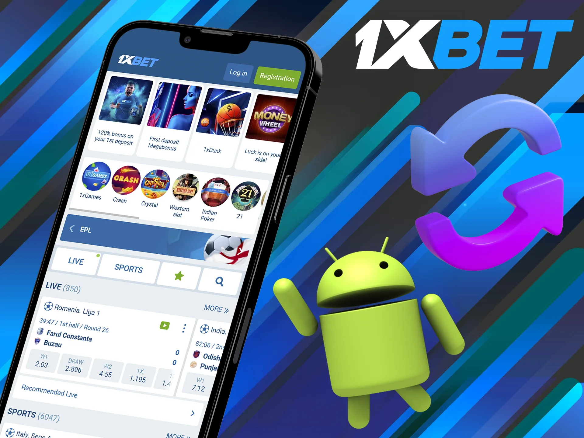 Here's how to update 1xBet app on an Android device.