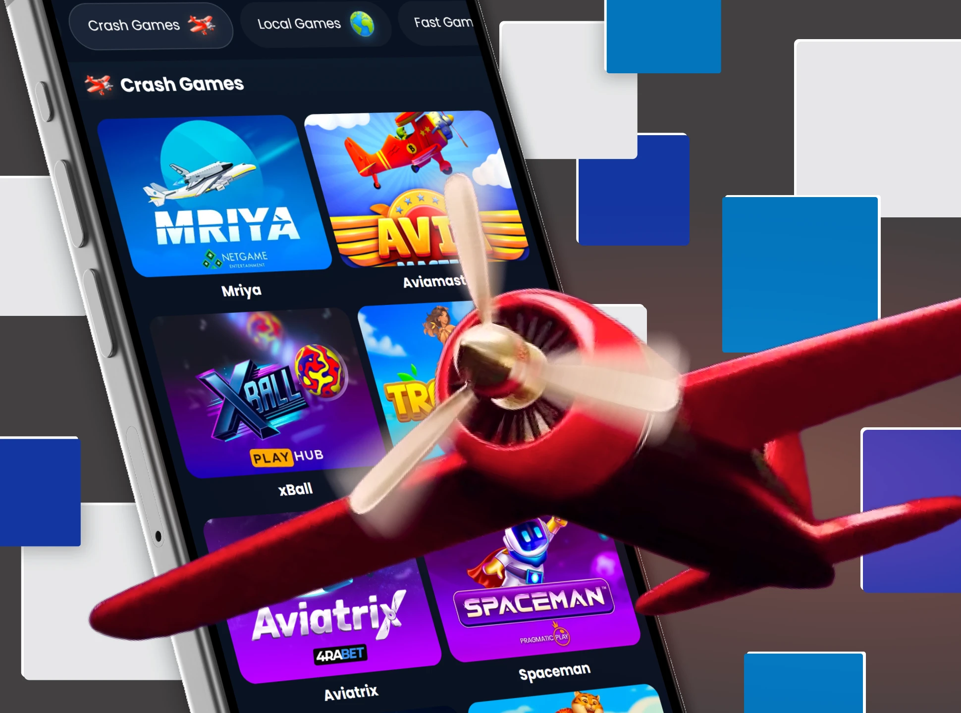 Experience the excitement of crash games at the 4Rabet casino app.