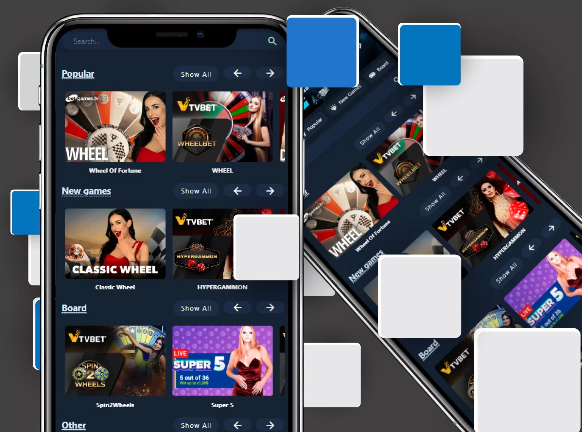 Play different TV game shows in the 4Rabet mobile casino.