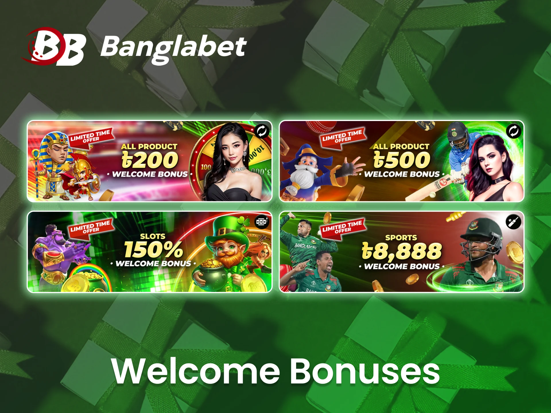 Great welcome bonuses await new users on the Banglabet app.