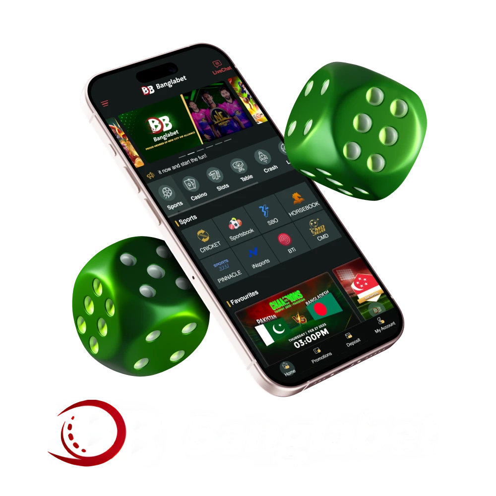 Get the Banglabet mobile app to enjoy casino gaming anywhere in Bangladesh.