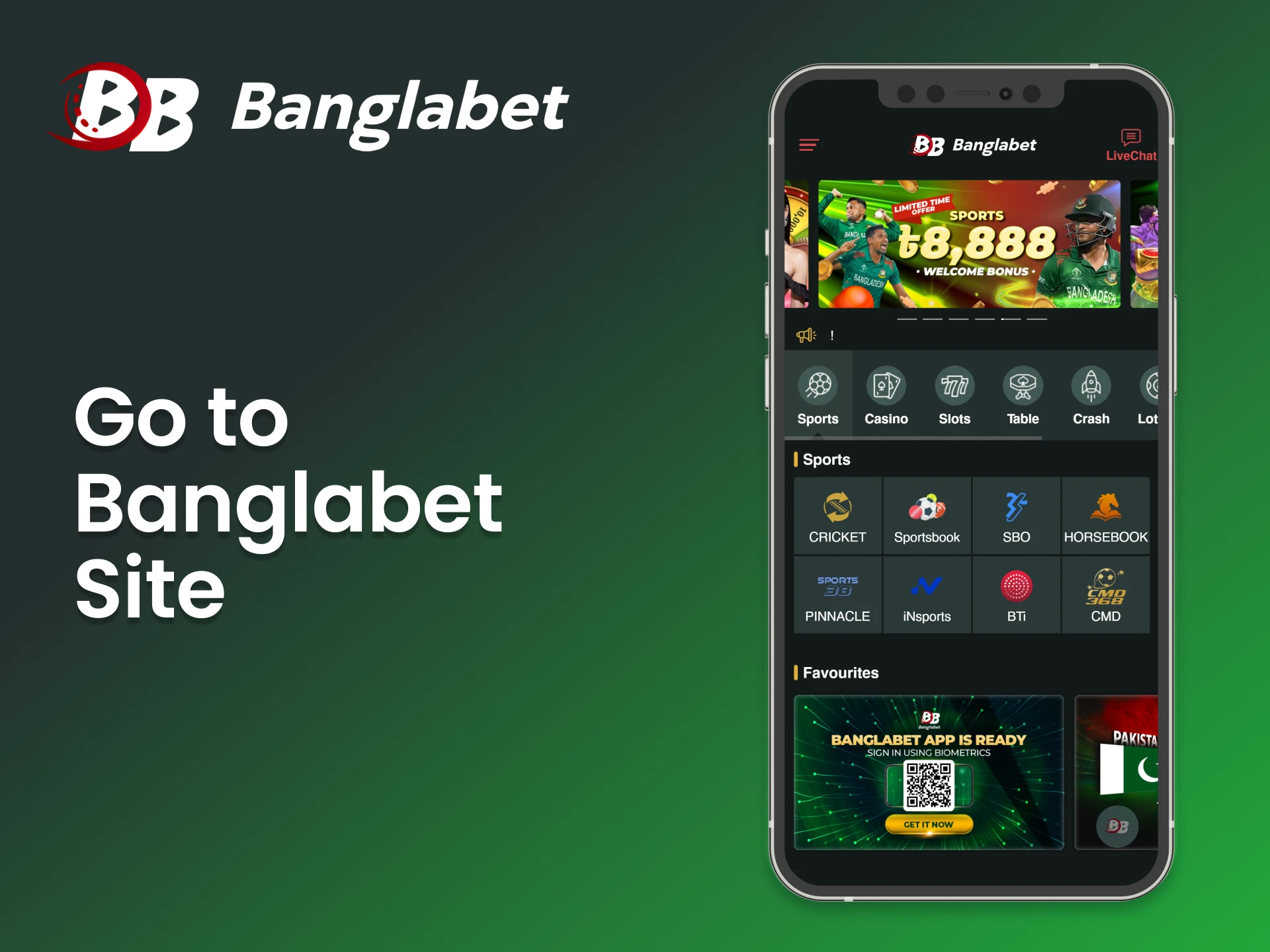Access Banglabet on your Apple device.