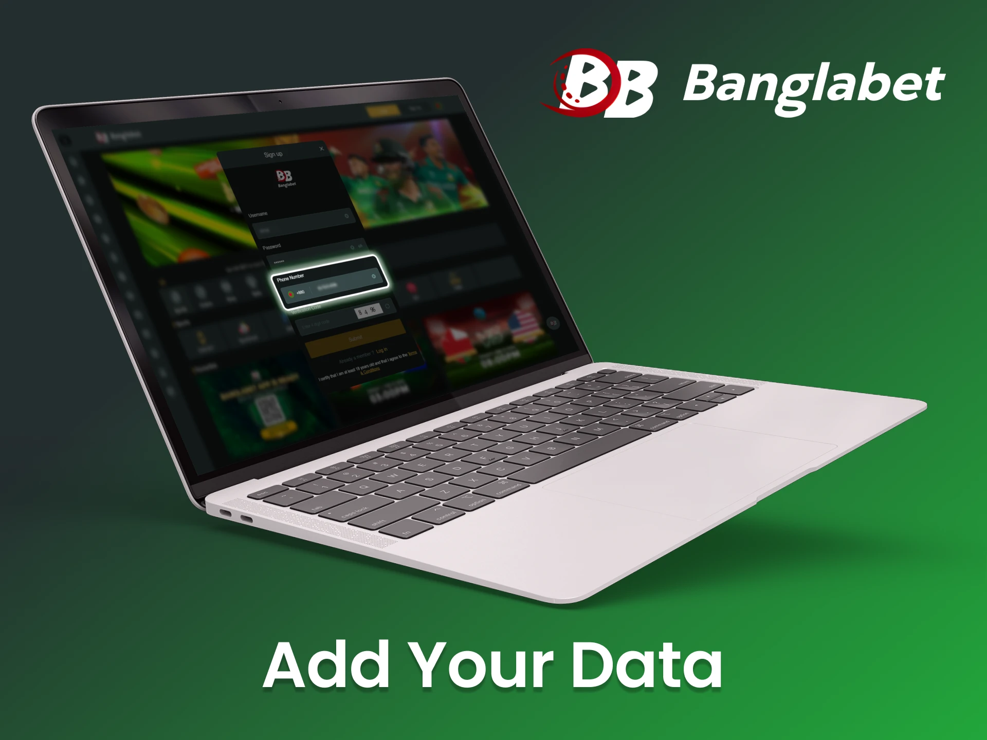Supply the necessary details to create your Banglabet account.