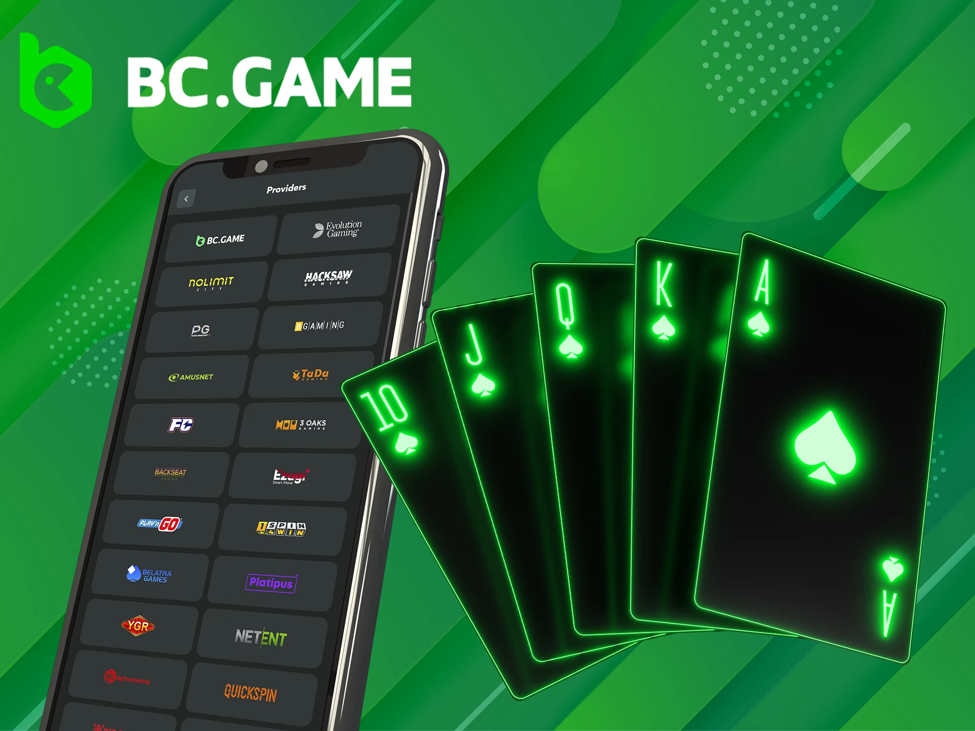 BC Game works with several game providers.