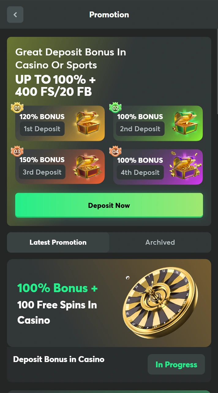 Bonuses and promos at BC Game casino.