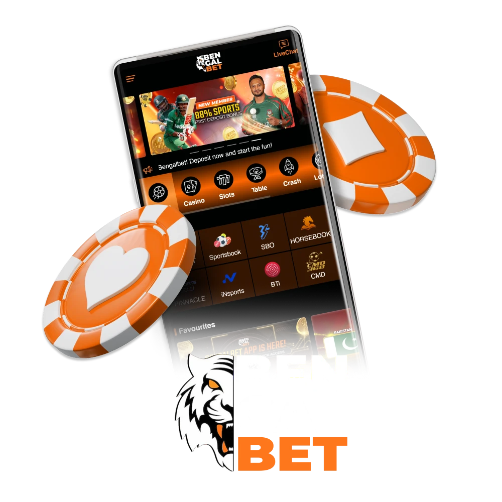 Download the Bengalbet mobile app for casino gaming on the go.