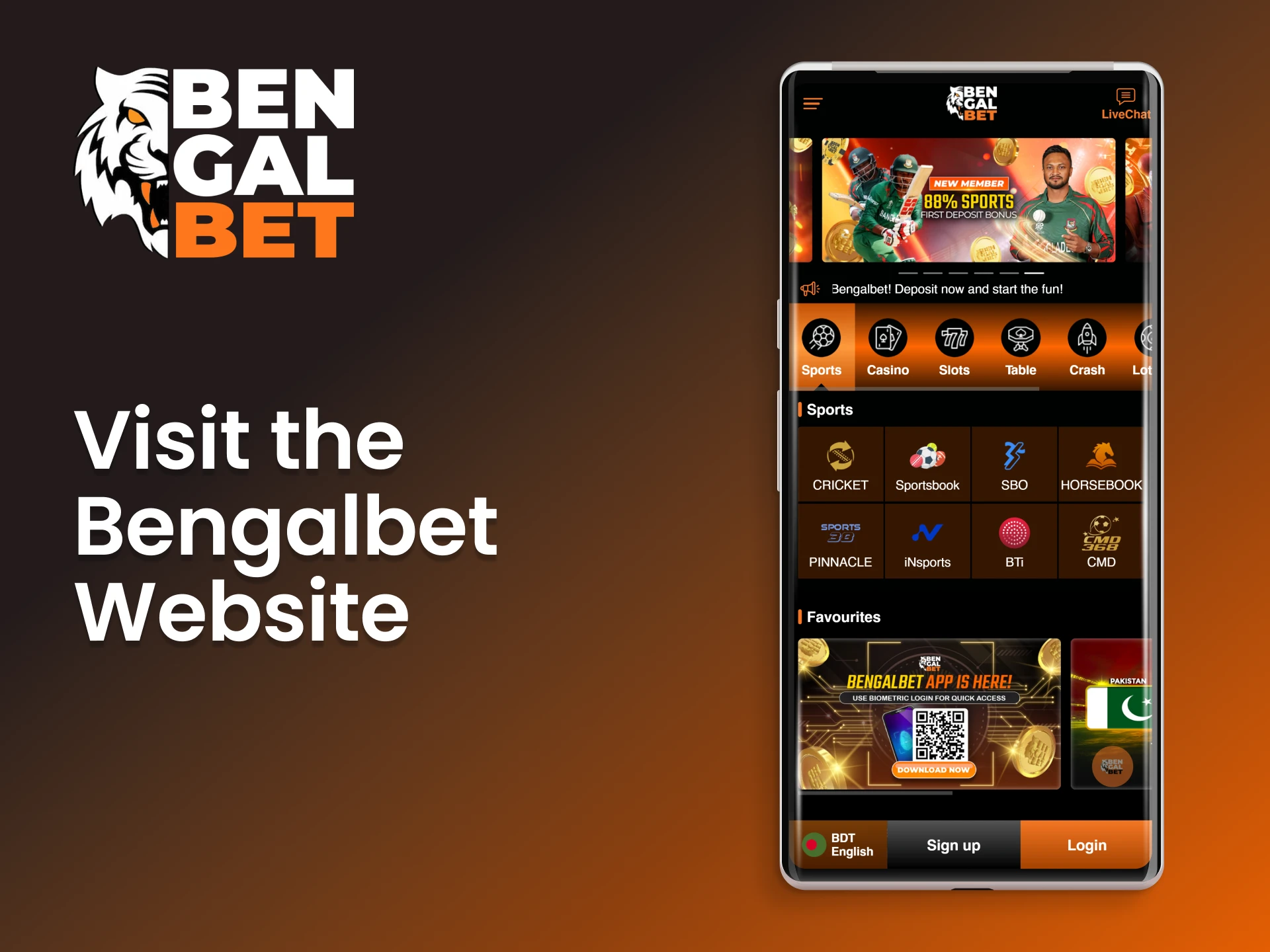 Navigate to the official website to download the Bengalbet app.