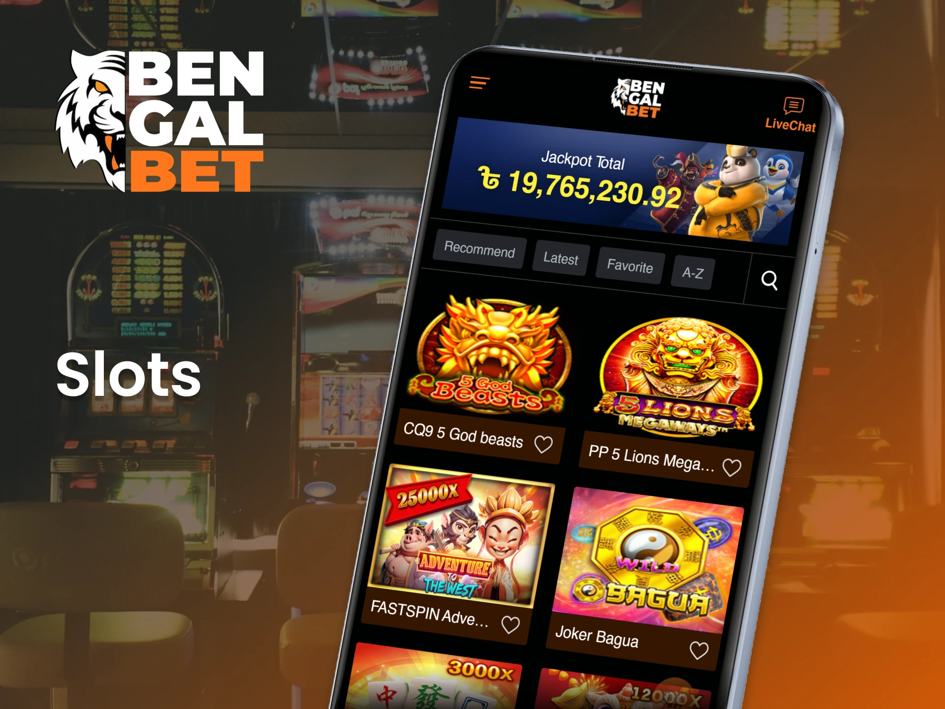 Dive into the finest slots games available on the Bengalbet mobile app.