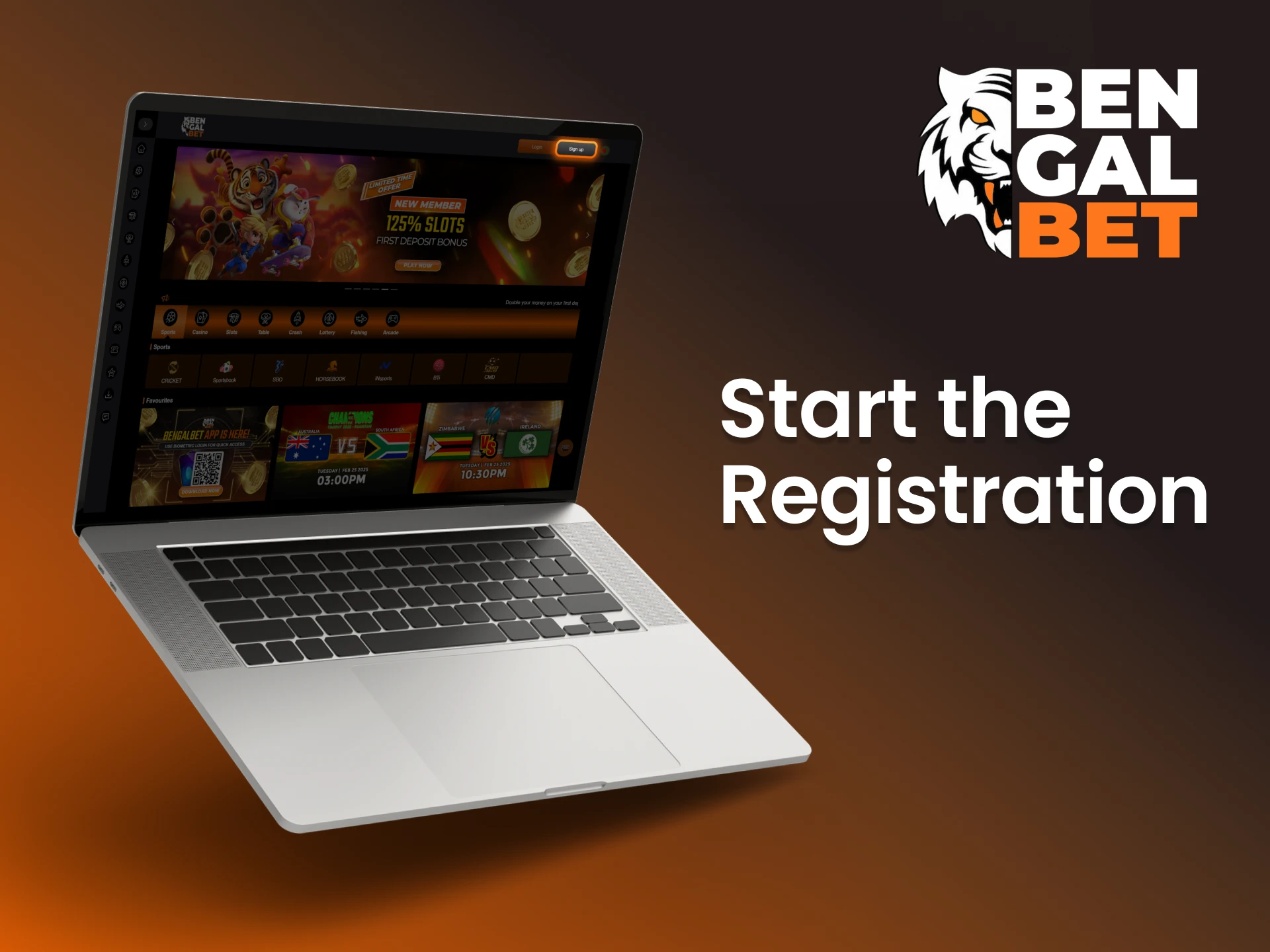 Hit the Sign Up button to register your Bengalbet account.