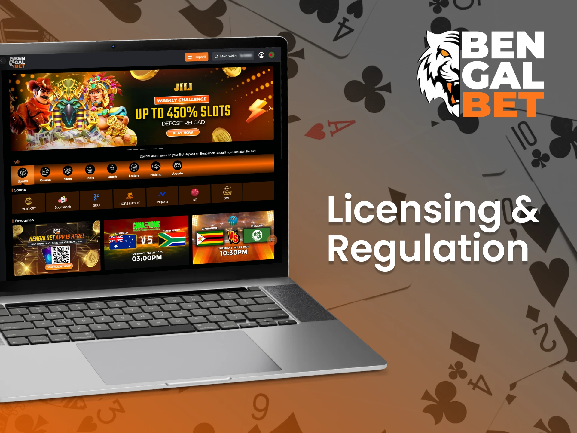 Play with confidence at Bengalbet, a fully licensed online casino.