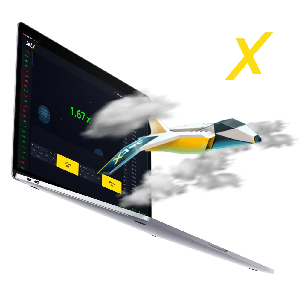 Try the new JetX game and win a lot of money.