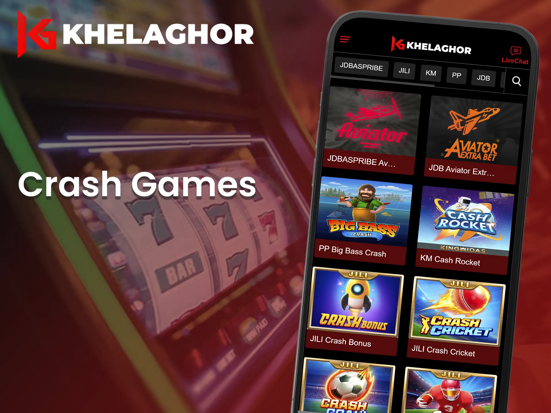 Enjoy playing crash games in the Khelaghor app.