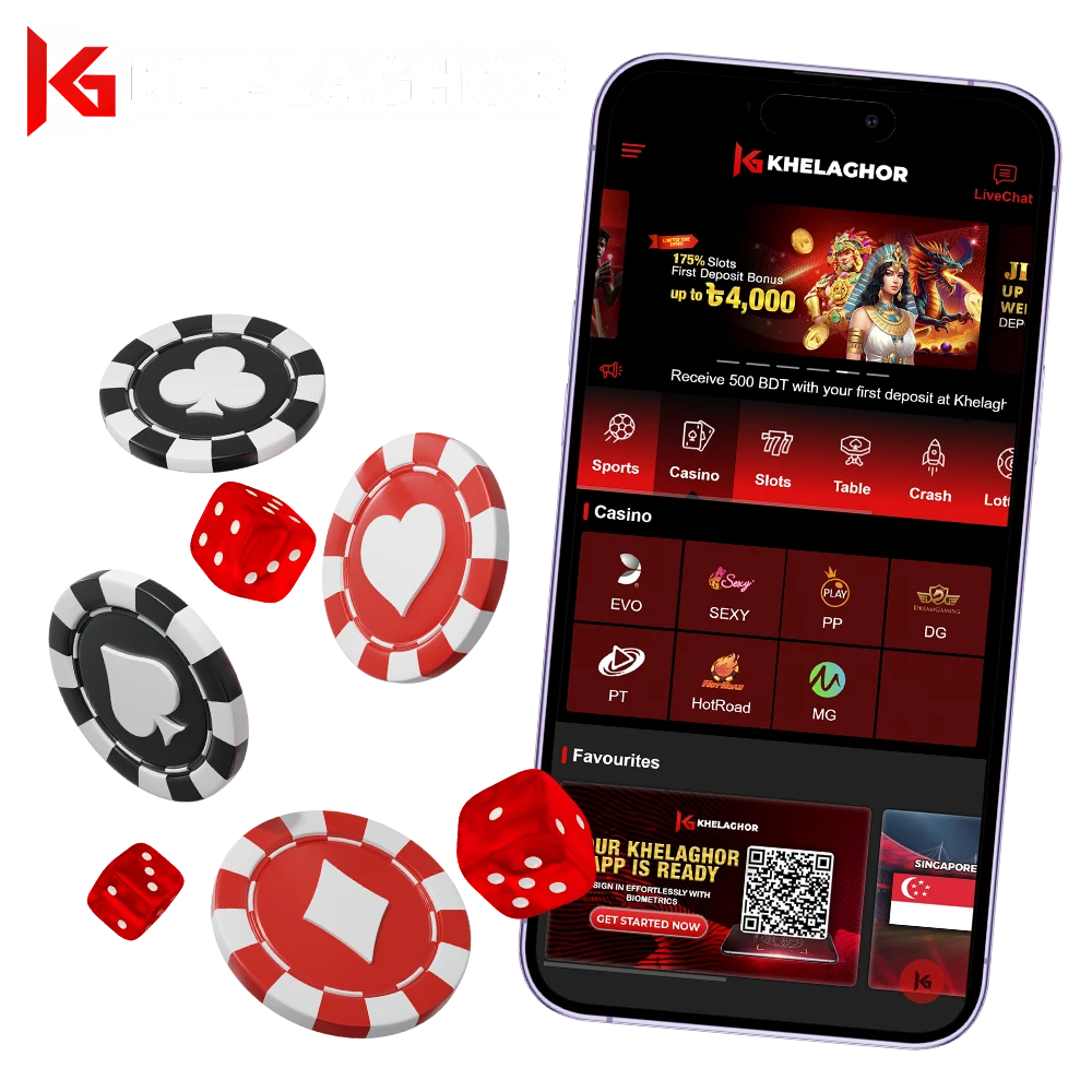 Download Khelaghor casino app for your smartphone.
