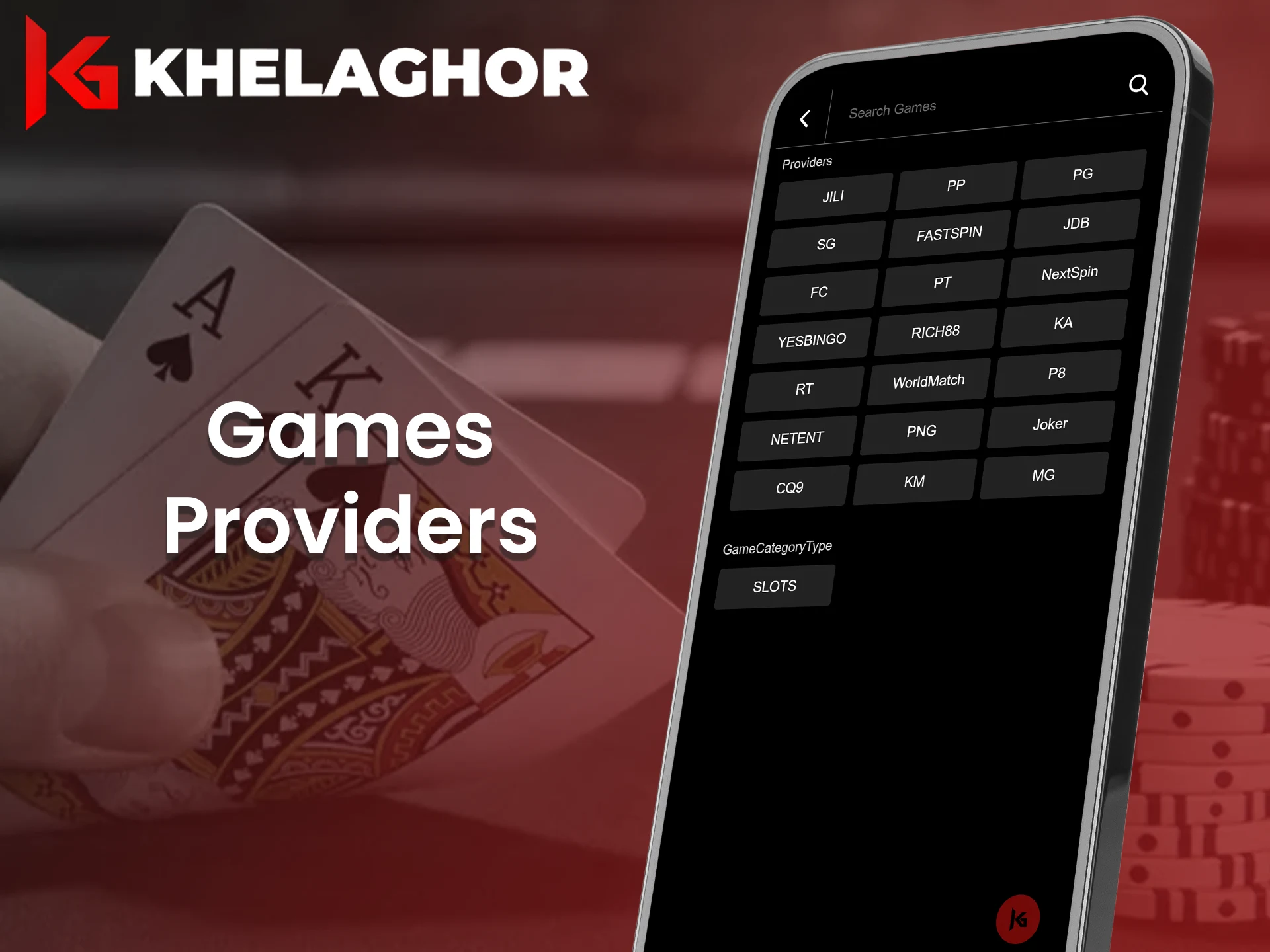 Khelaghor has partnered with the best games providers.