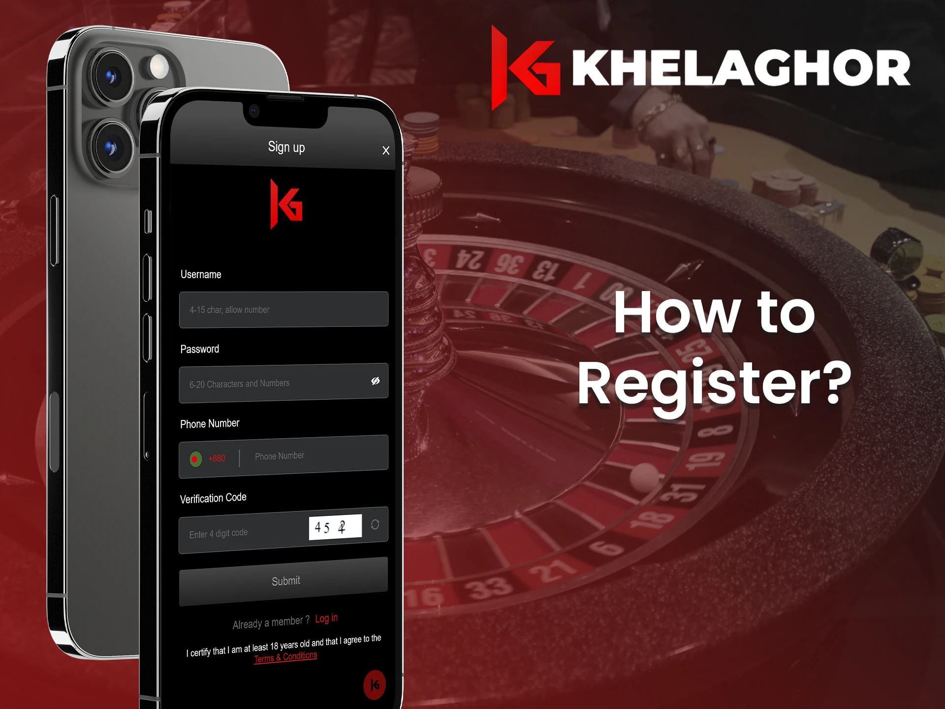 How to create an account at Khelaghor mobile app.