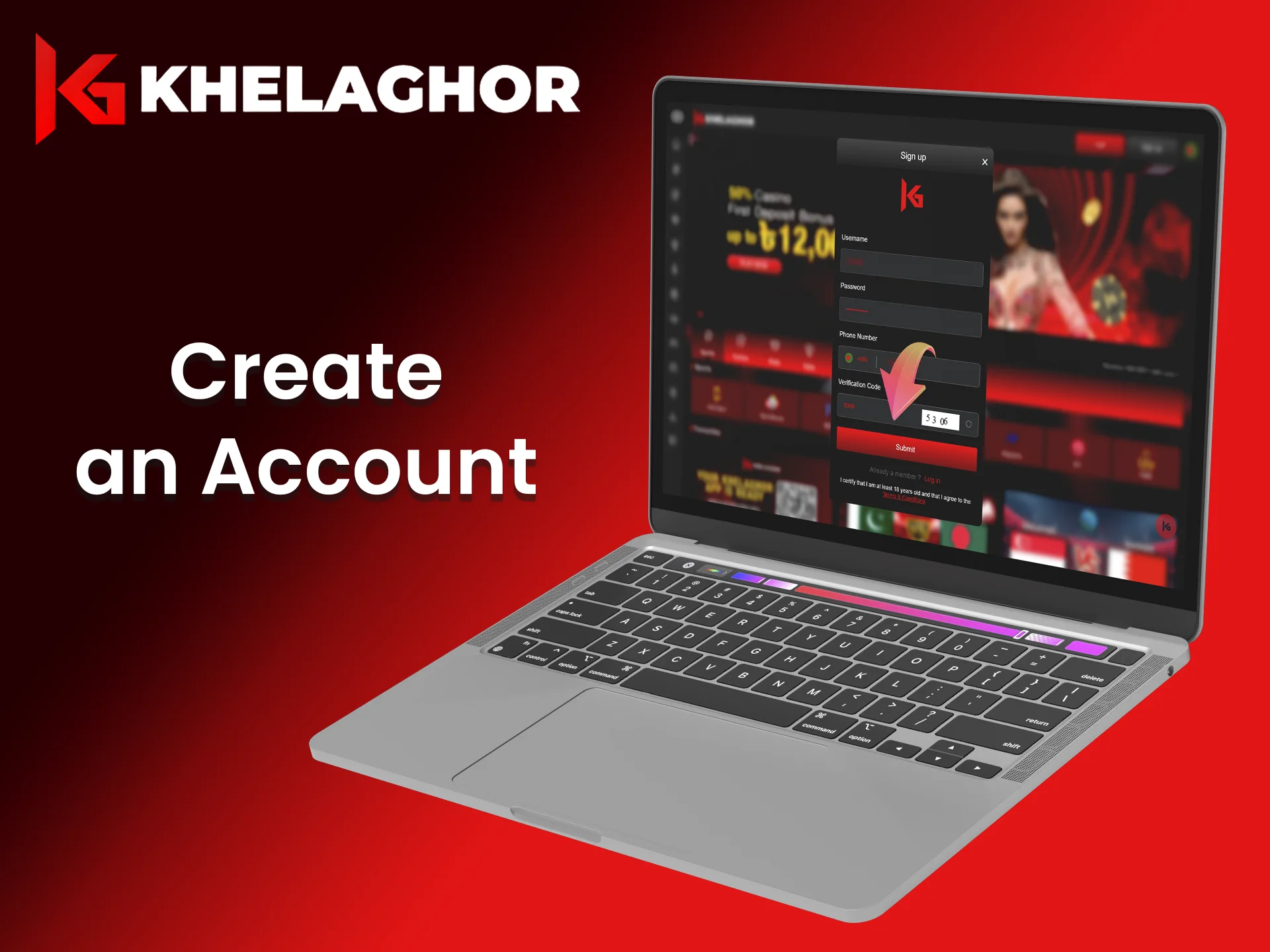 Complete the registration process at Khelaghor website.