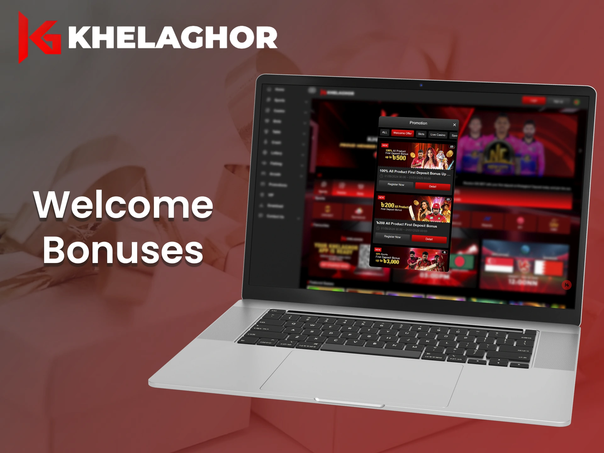 Khelaghor casino offers a variety of bonuses and promotions.