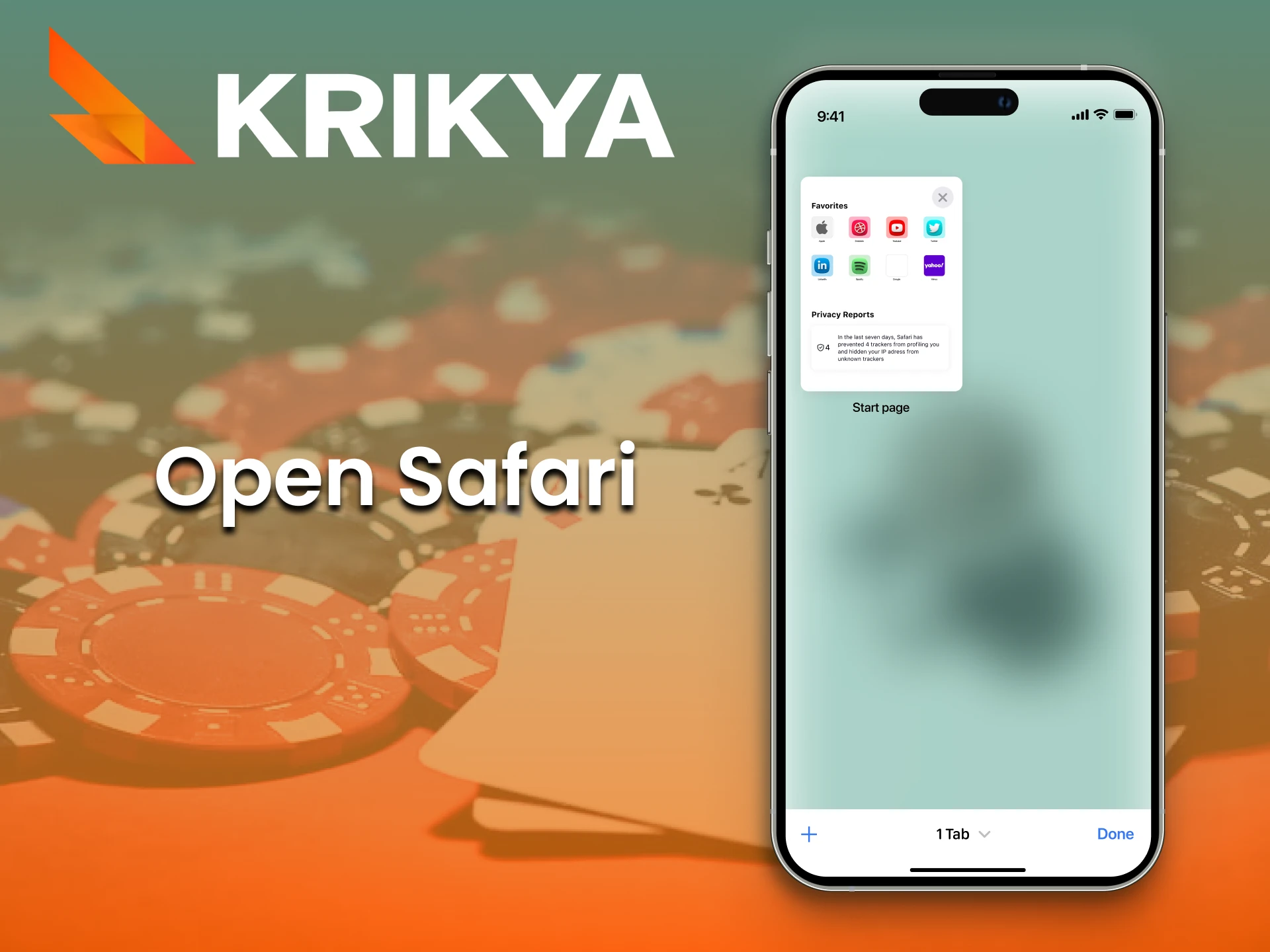 Launch the browser on your iOS device.