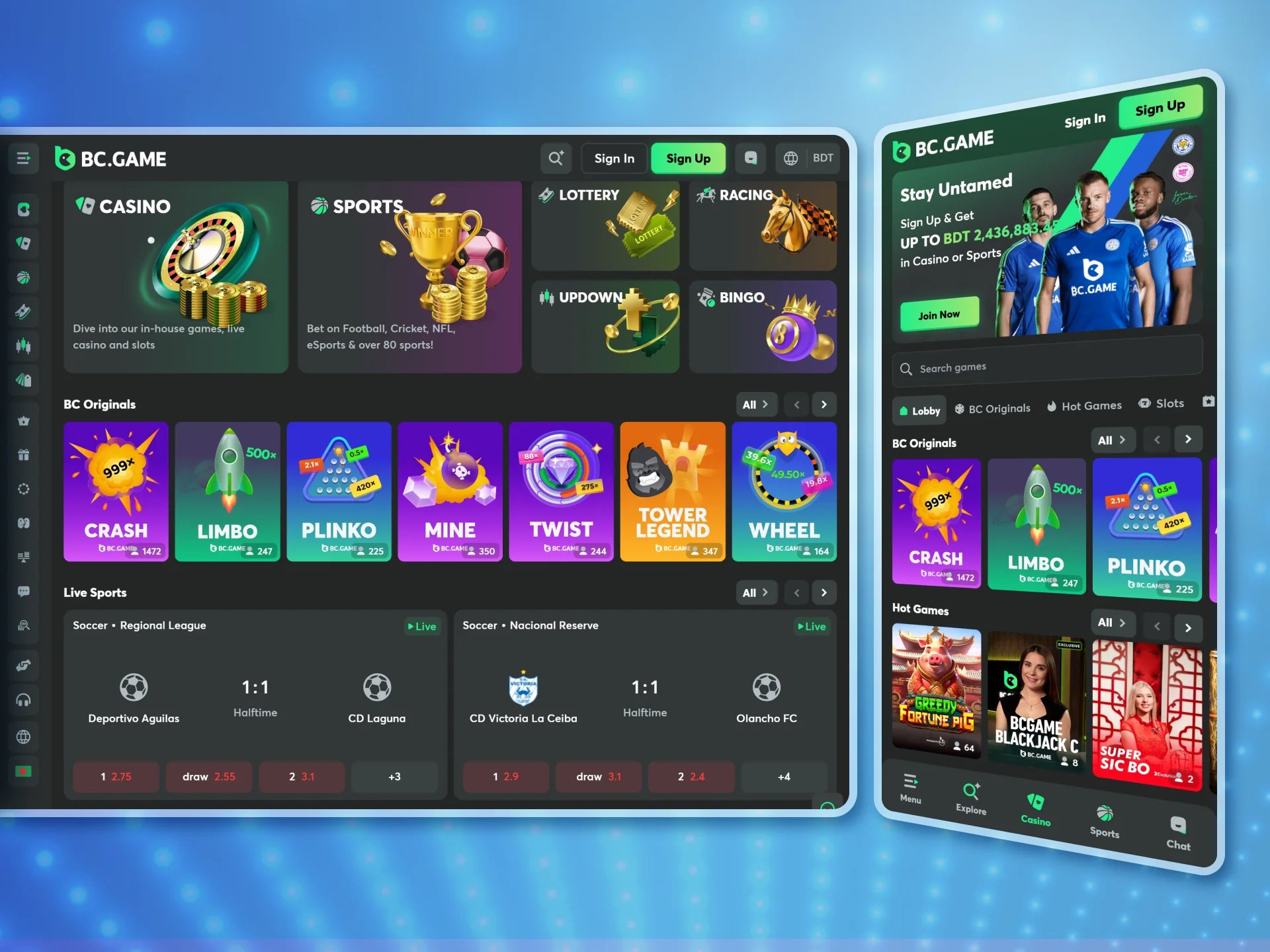 Have at online gambling with the BC Game casino.