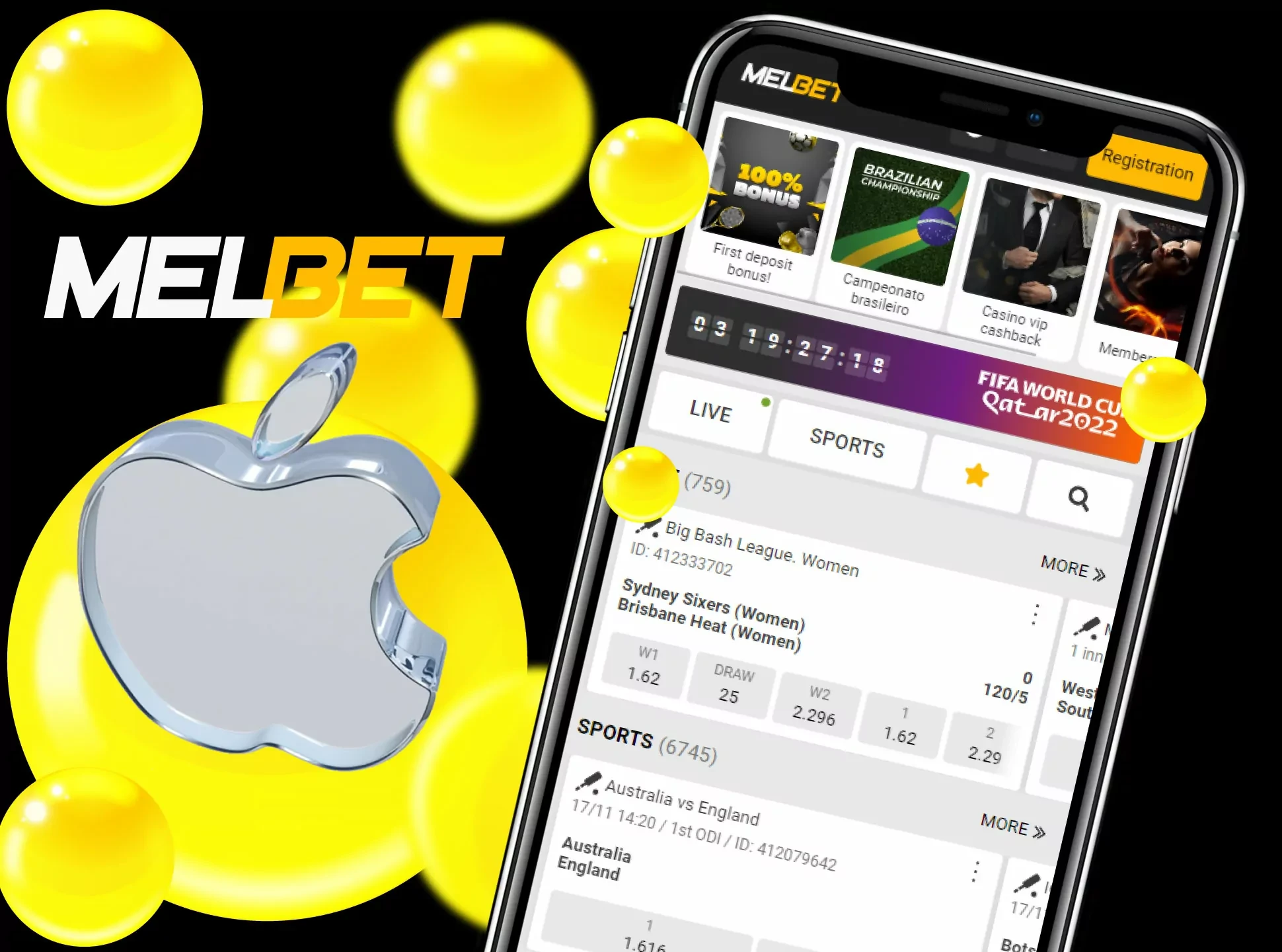 Open the Melbet website and go to the footer.
