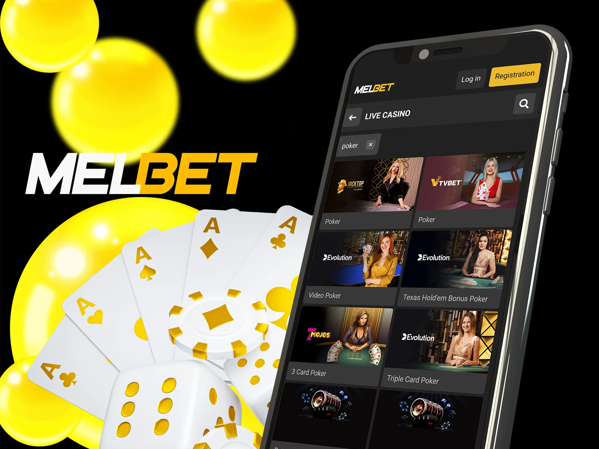 At Melbet, you can join many poker games.