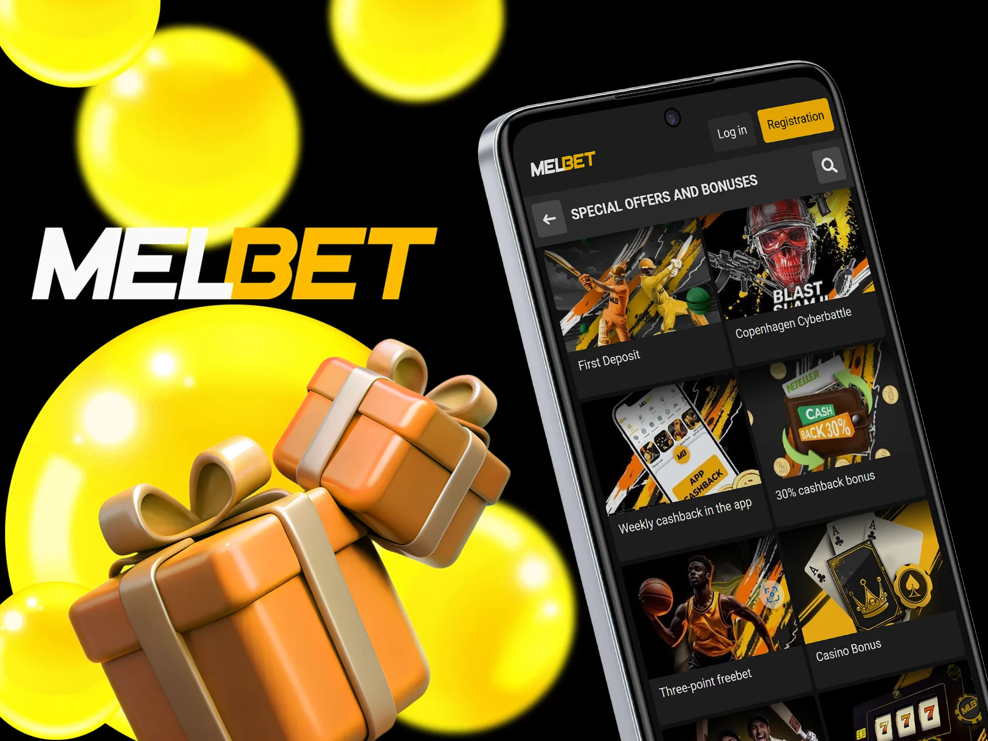 Melbet has two great welcome bonuses for app users.
