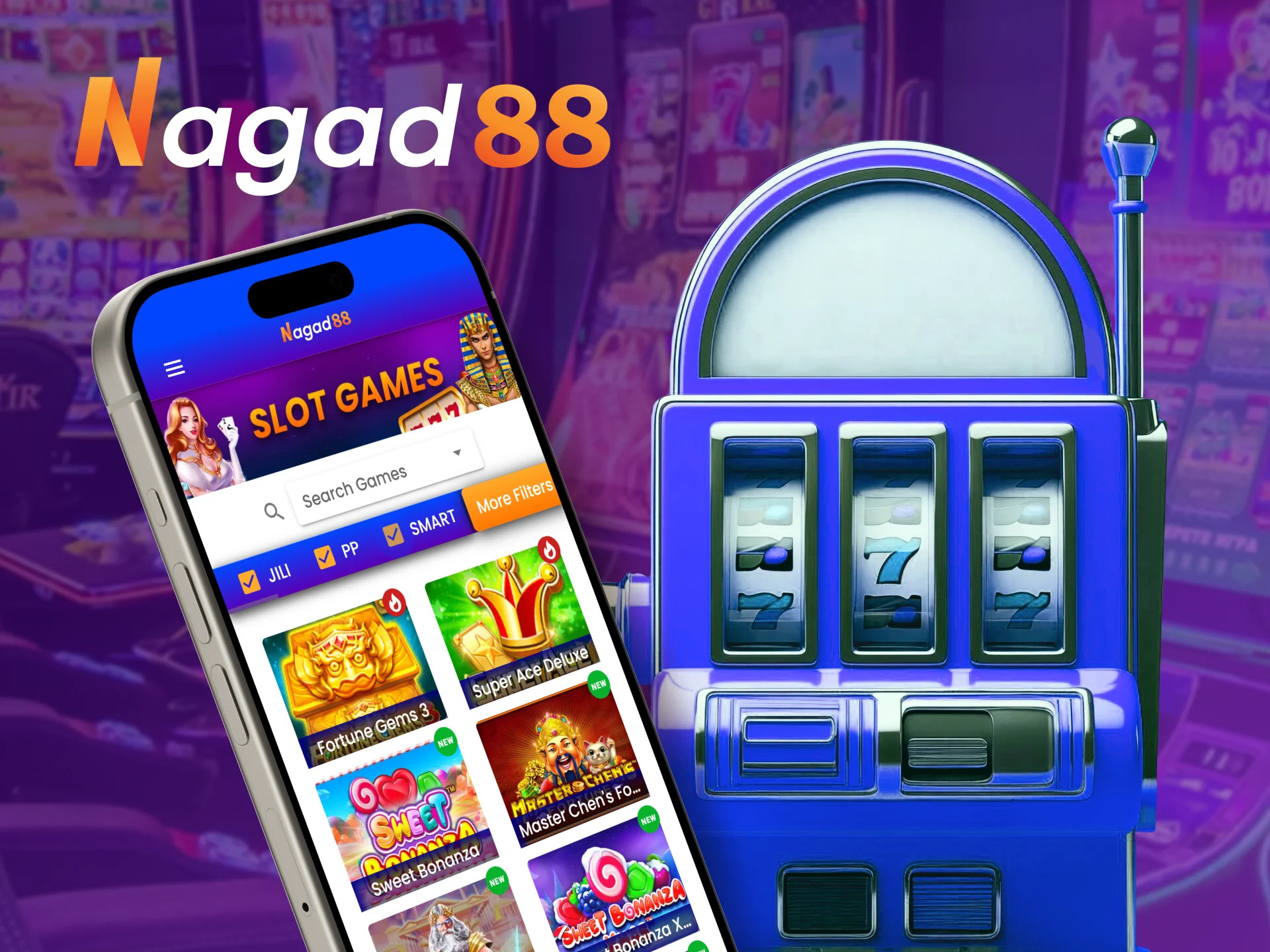 Enjoy slot games on the Nagad88 online casino app.