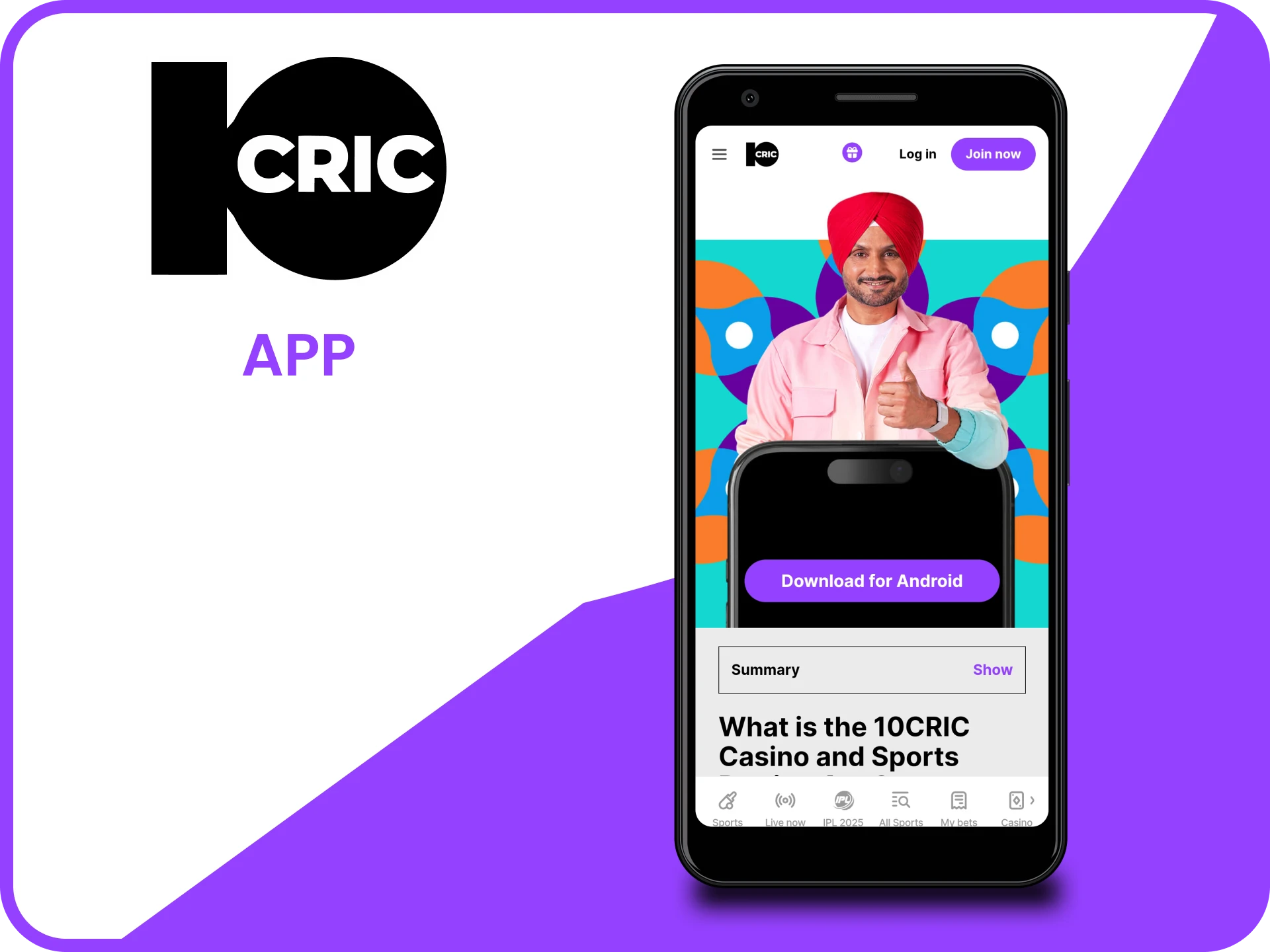 Install the 10Cric mobile app and play anytime.