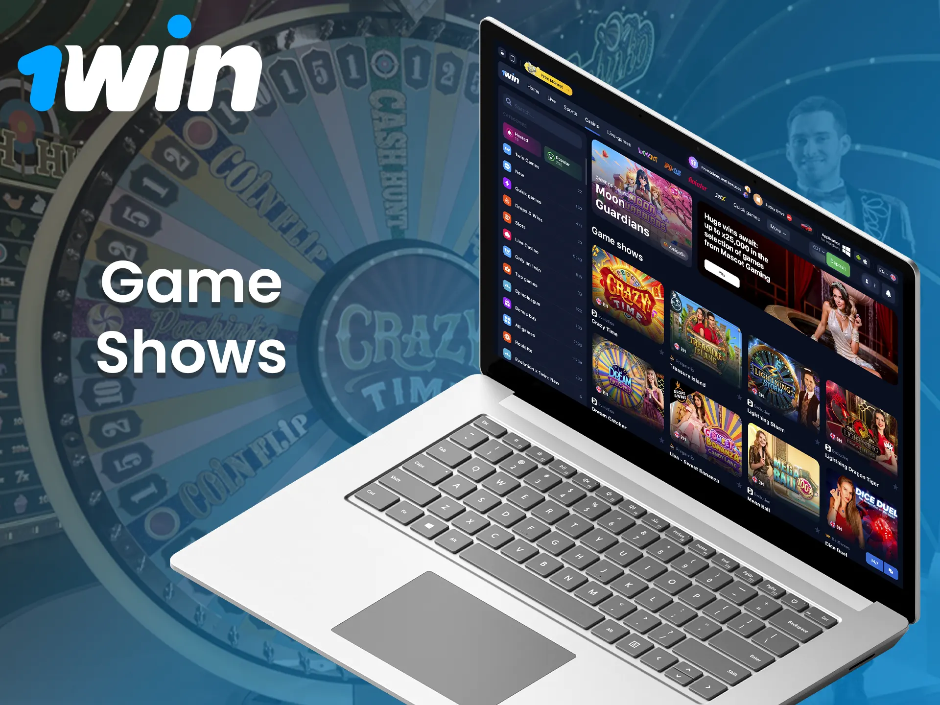 The game shows at 1Win fully immerse players in the casino atmosphere.