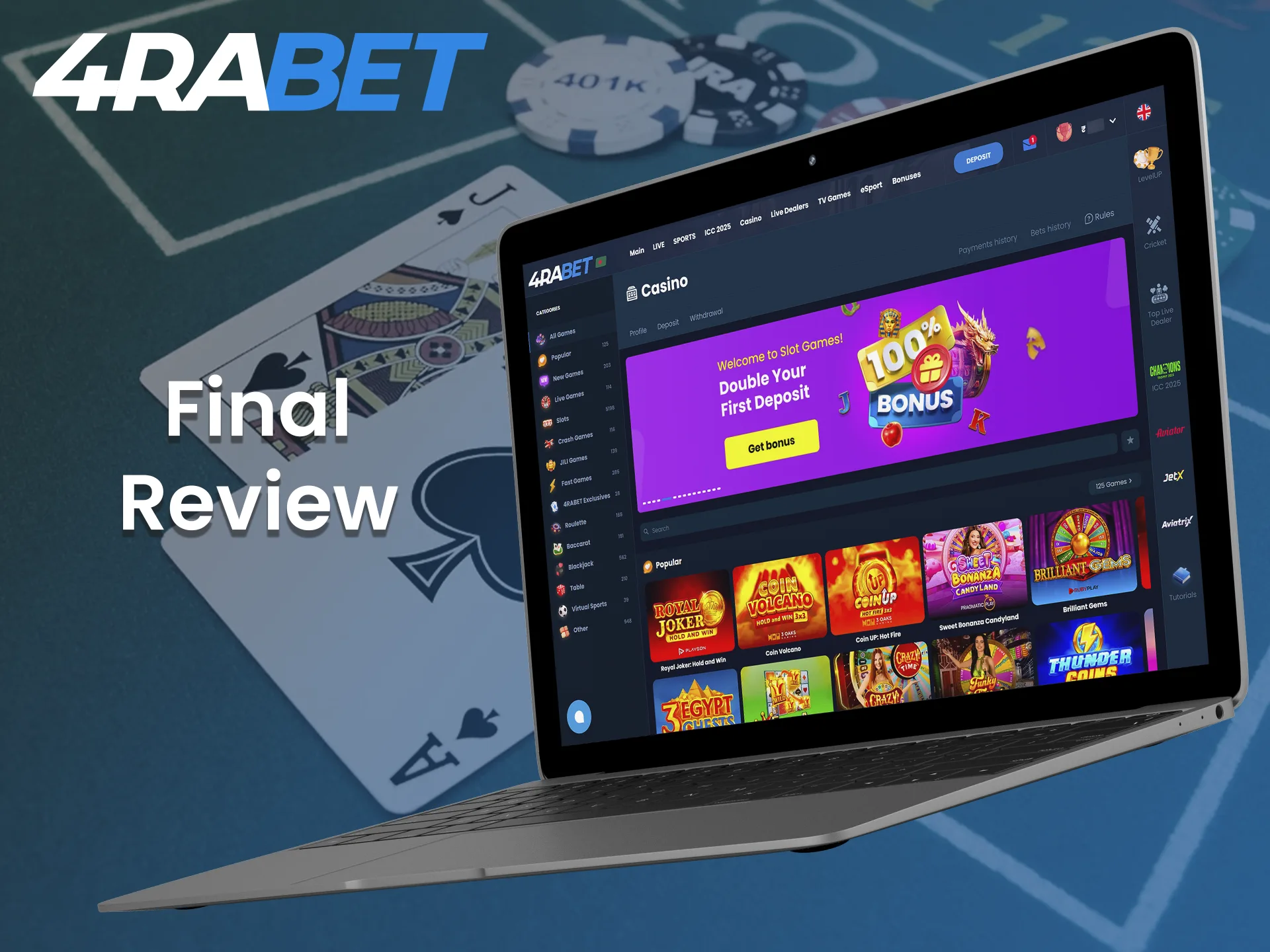 4Rabet is one of the best casino and betting platforms.