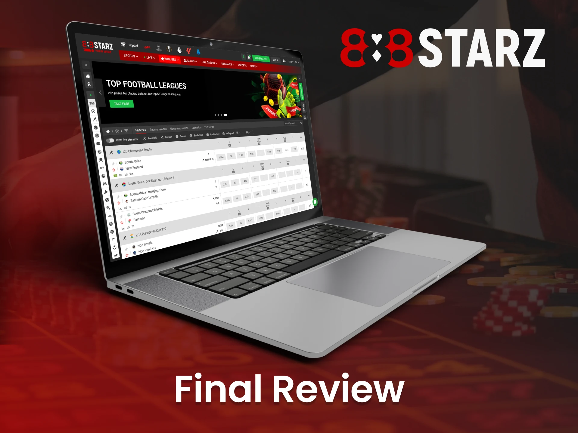 Access world-class casino gaming and sports betting with 888Starz.