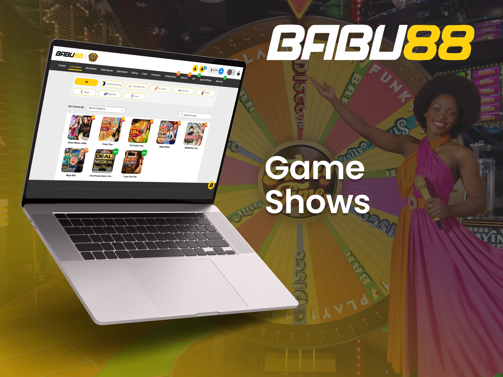Participate in live game shows at Babu88.
